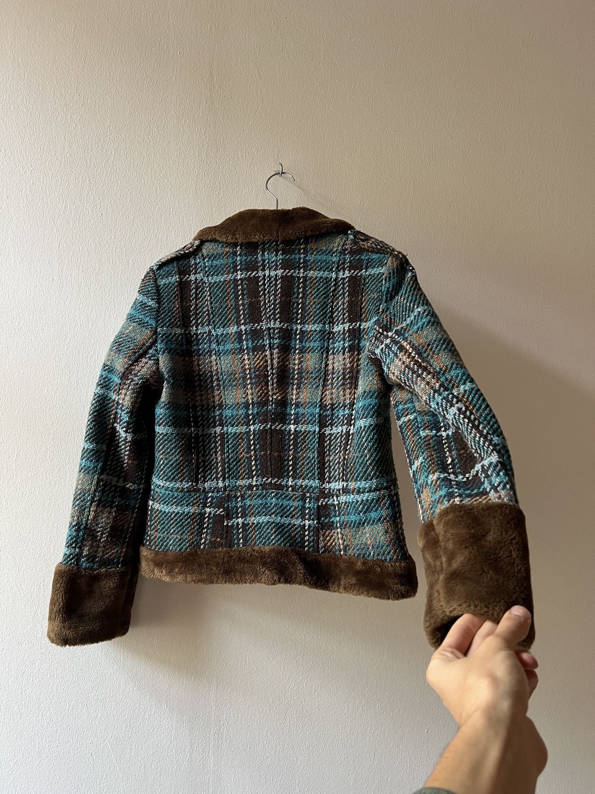 Other Vintage Y2K Knitted Bomber Winter Jacket Size L / US 10 / IT 46 - 3 Thumbnail