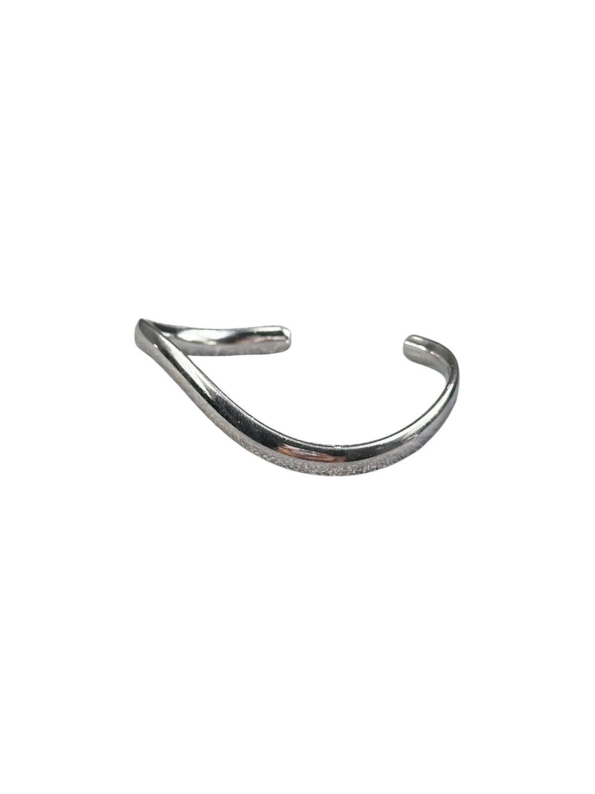 Japanese Brand 2000s JAPANESE MADE ASEMMETRICAL CURVE CUFF BRACELET Size ONE SIZE - 4 Thumbnail