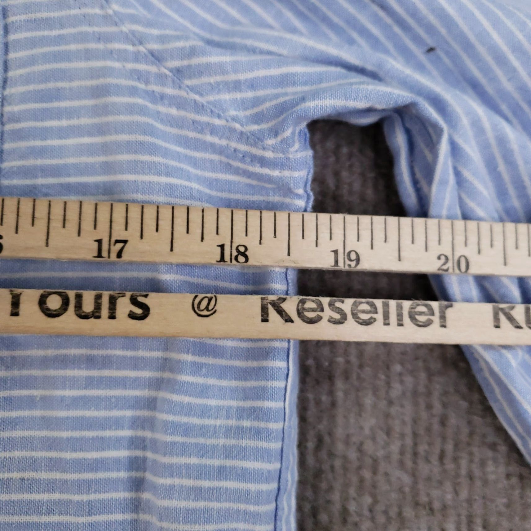 Barbour VINTAGE Barbour Women's Shirt Blouse 4 Blue White Striped Cotton Linen Roll Tab 90s Dress Size S / US 4 / IT 40 - 3 Thumbnail