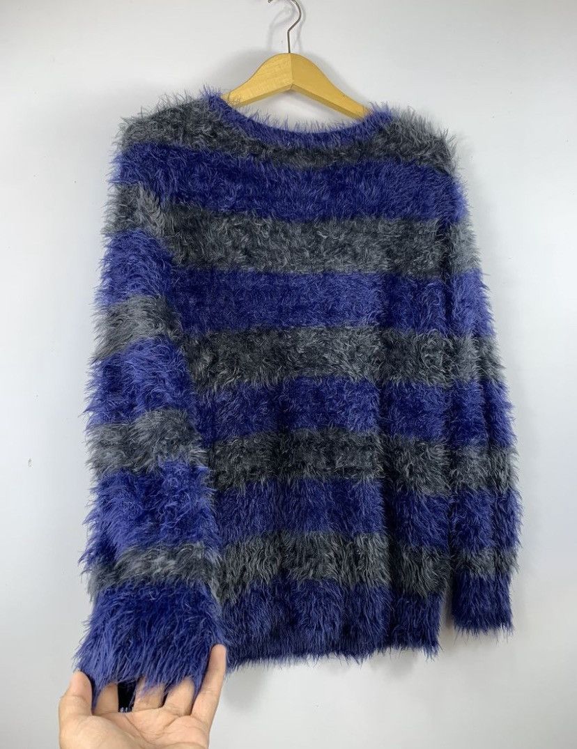 Issey Miyake Striped Fuzzy Mochair grunge Distressed curt cobain style Size US M / EU 48-50 / 2 - 4 Thumbnail