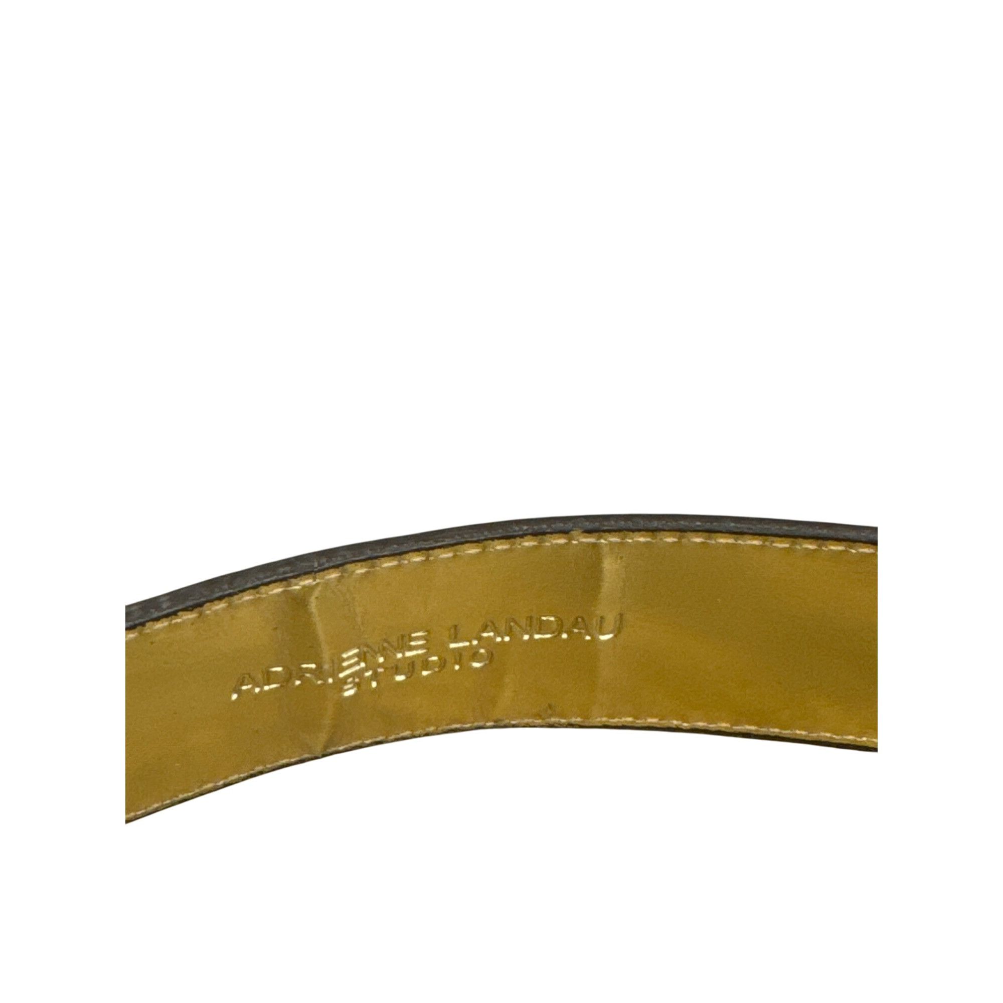 Other Adrienne Landau Womens Brown Embossed Leather Belt With Bras Size ONE SIZE - 6 Thumbnail