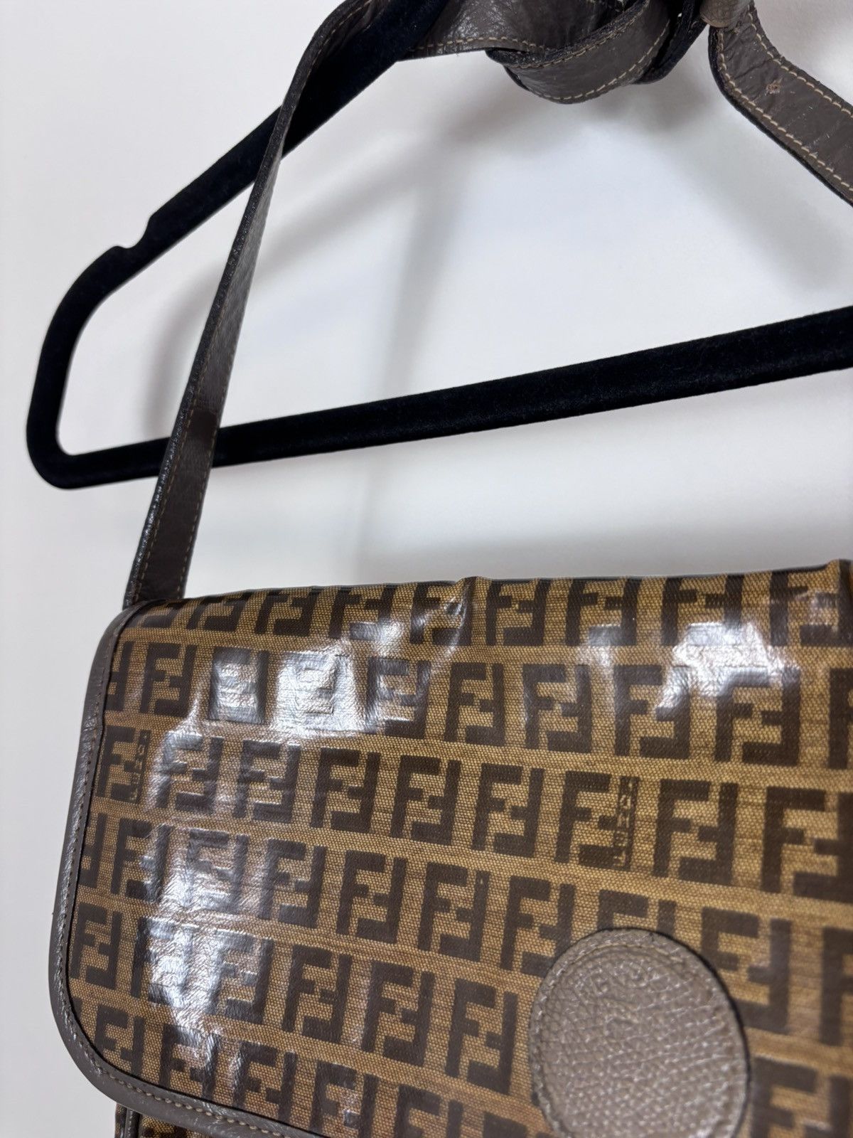 Fendi Vintage Fendi Zucchino Orange Brown Monogram Shoulder Bag Size ONE SIZE - 6 Thumbnail