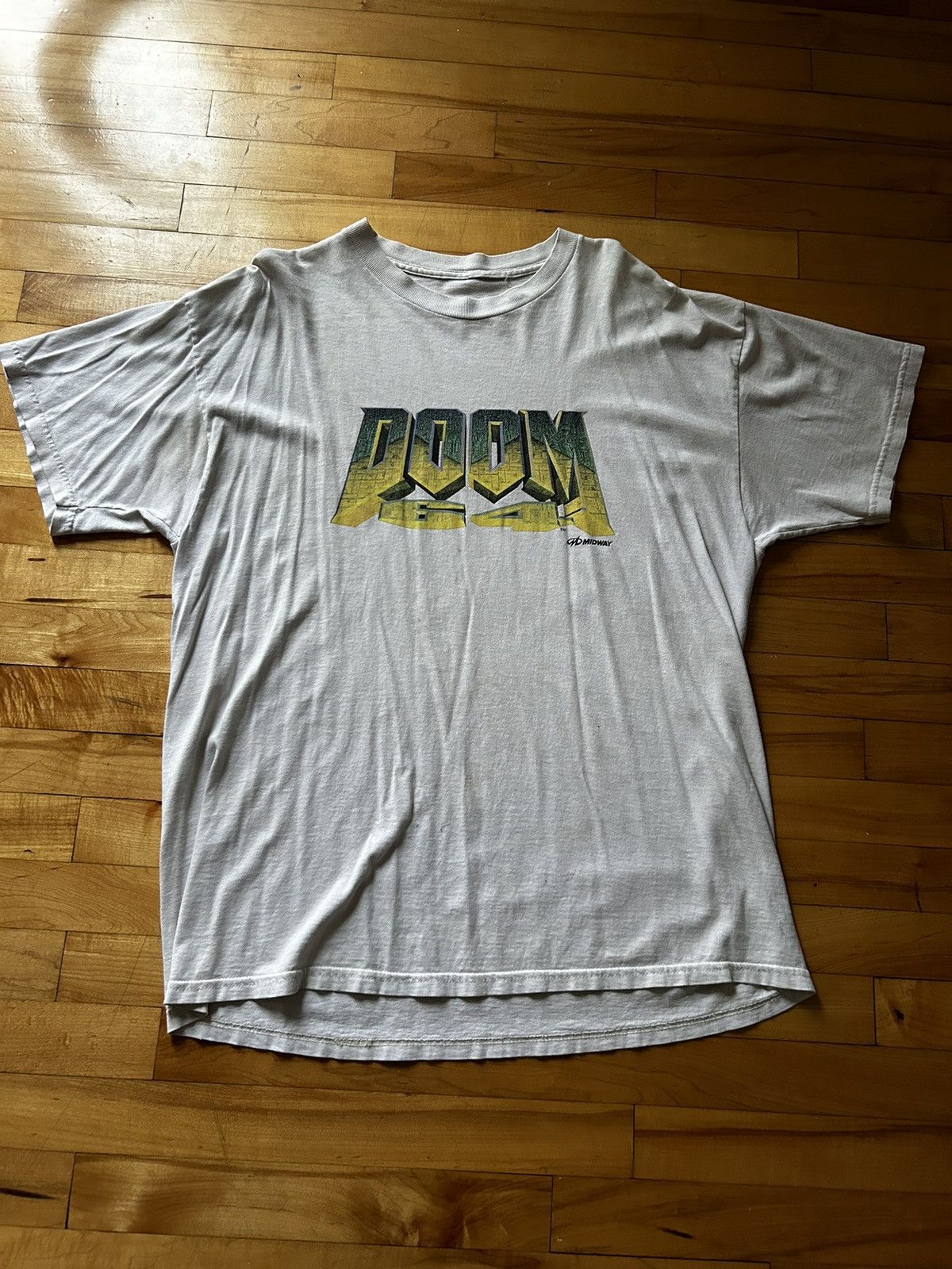 image of Doom 64 Vintage White T-Shirt, Men's (Size XL)