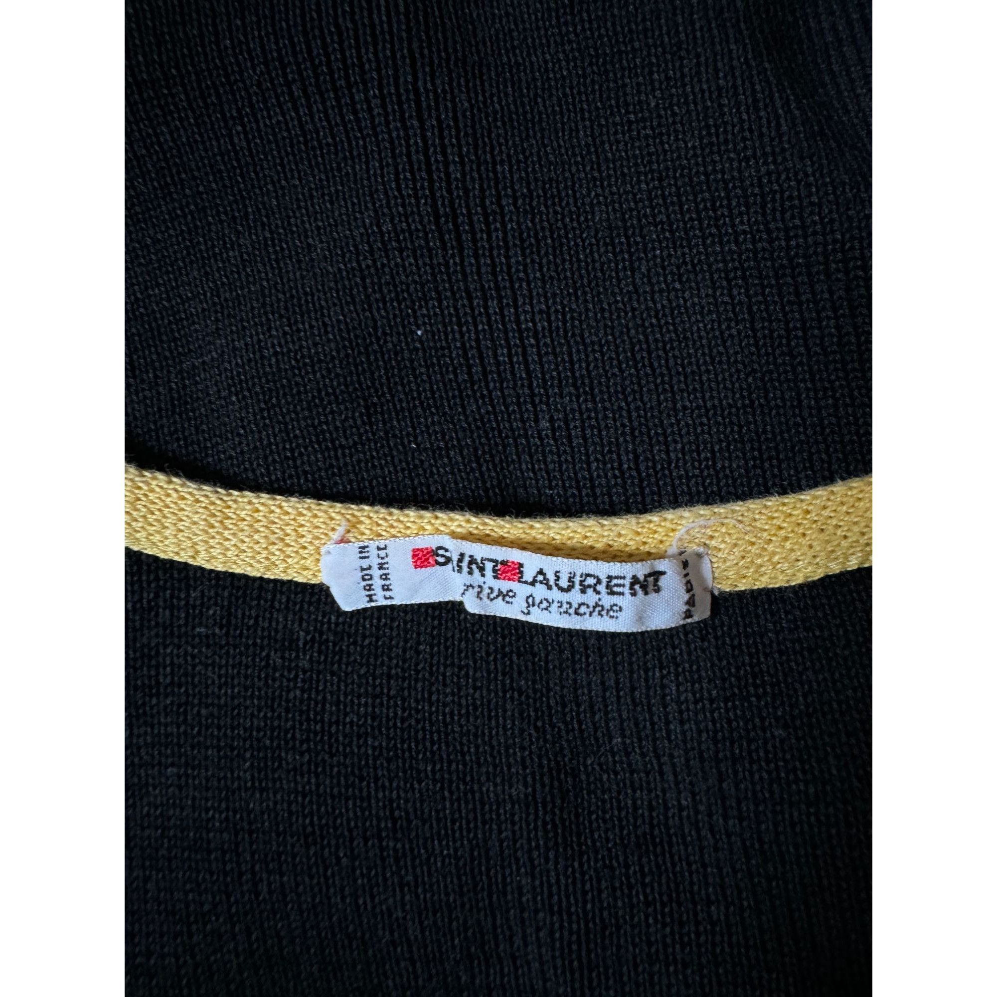 Yves Saint Laurent 1970s Black Cotton Tank Top Size S / US 4 / IT 40 - 5 Thumbnail