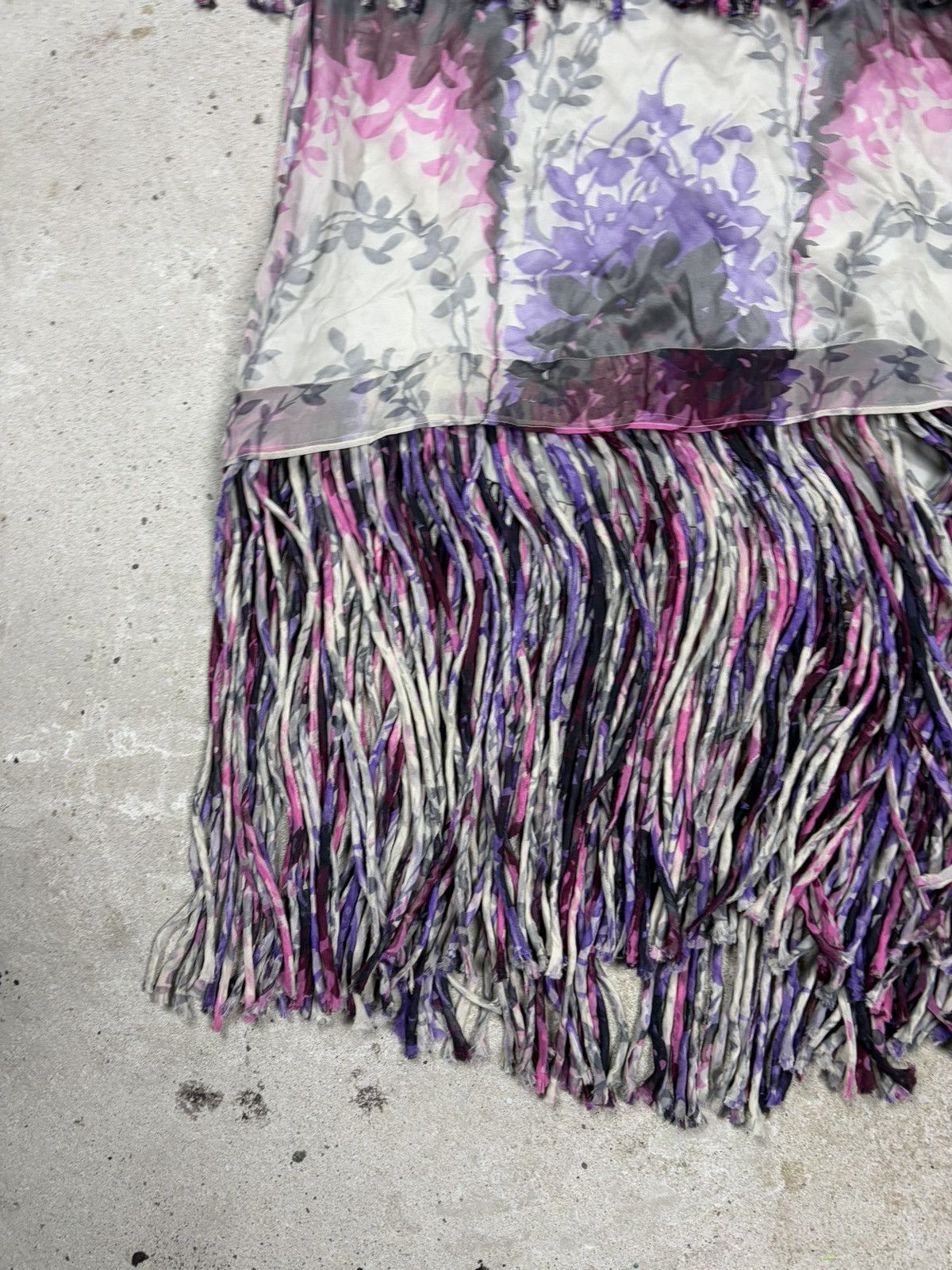 Dolce & Gabbana SS 2004 Dolce & Gabbana Silk Fringe Mesh Dress Size M / US 6-8 / IT 42-44 - 18 Thumbnail