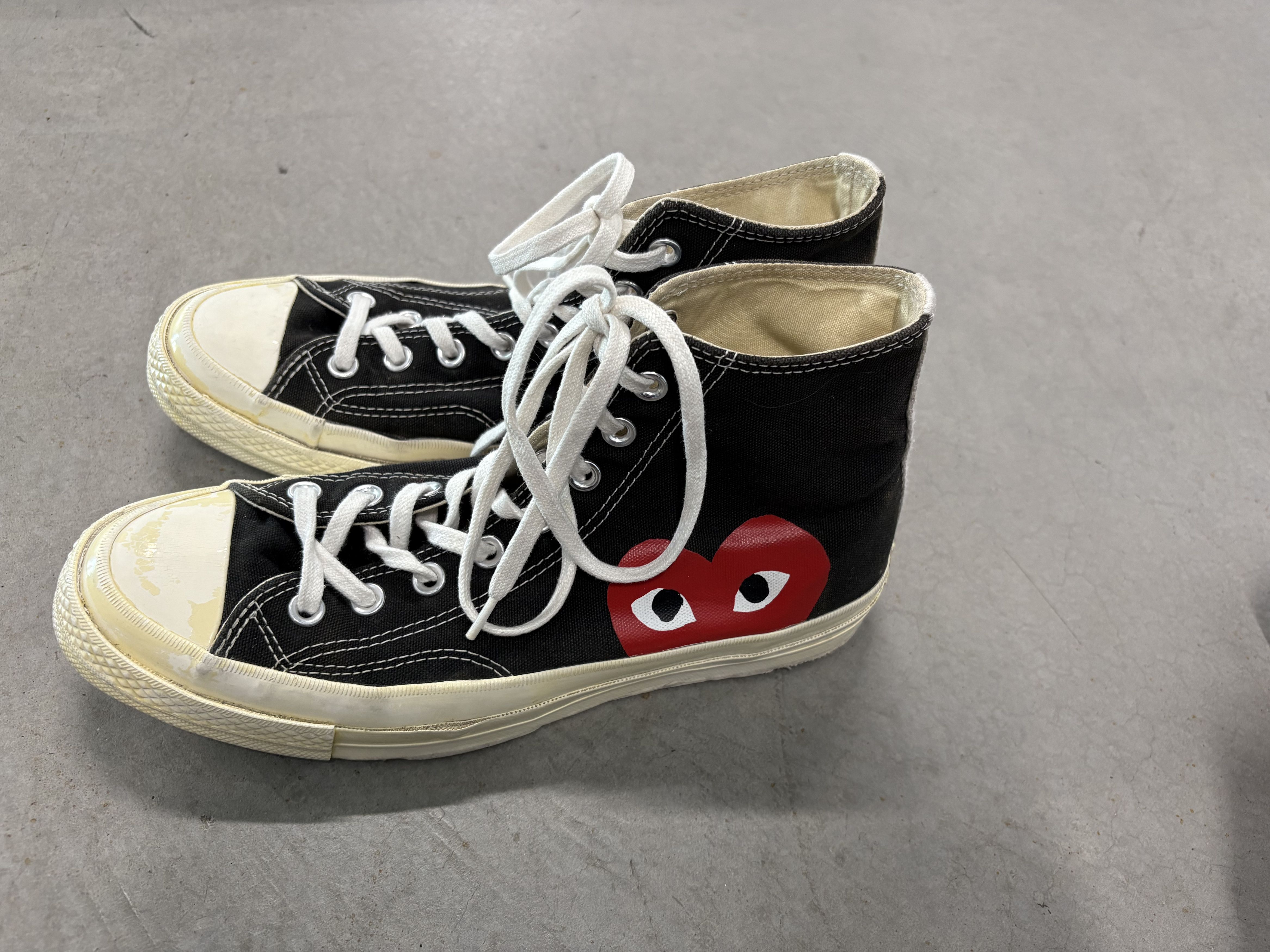 Comme des Garcons Black high‑top Converse x Comme des Garçons PLAY sneakers Size US 8 / EU 41 - 3 Thumbnail