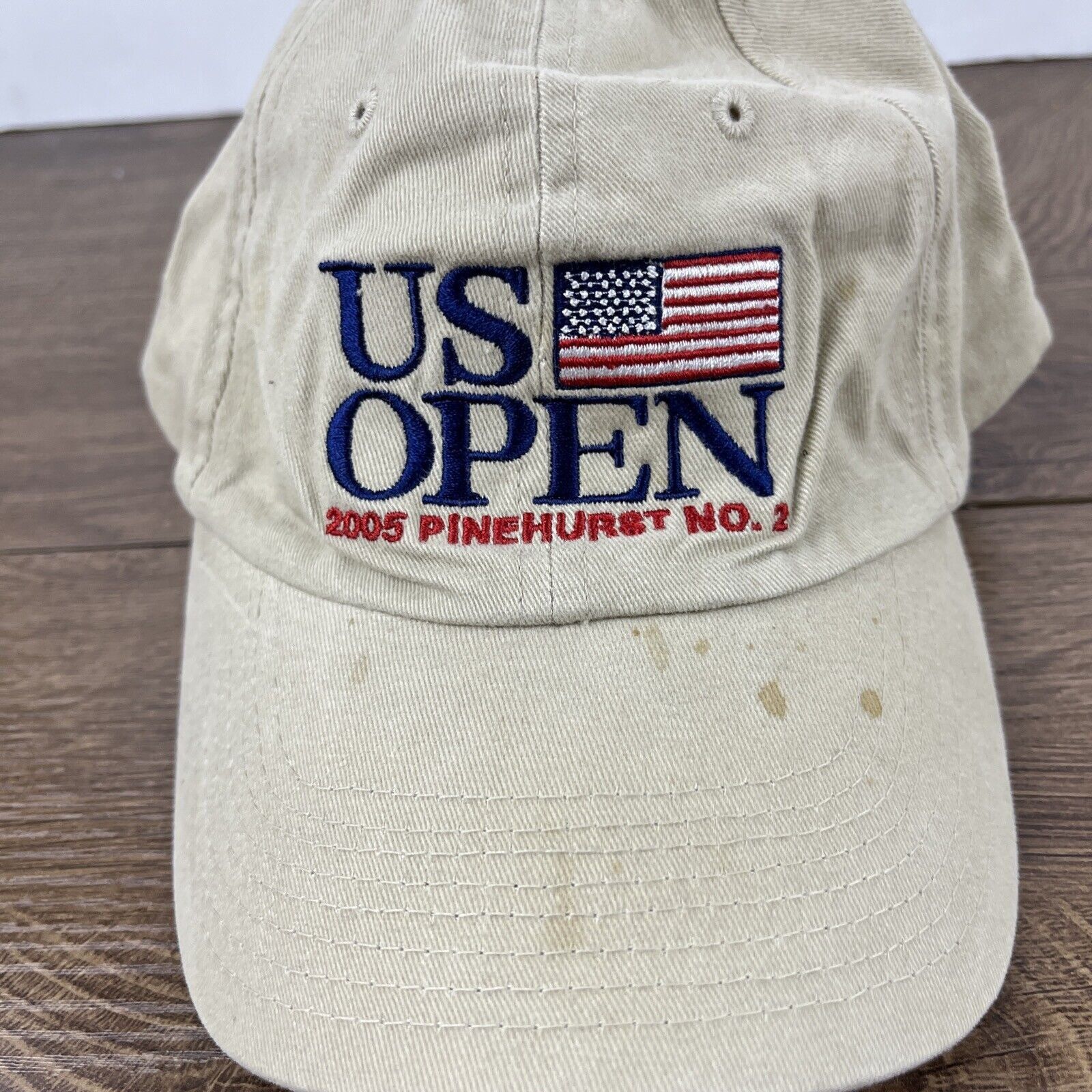 Other 2005 US Open Hat Pinehurst 2 Hat Tan Brown Hat Adjustable Ta Size ONE SIZE - 7 Thumbnail