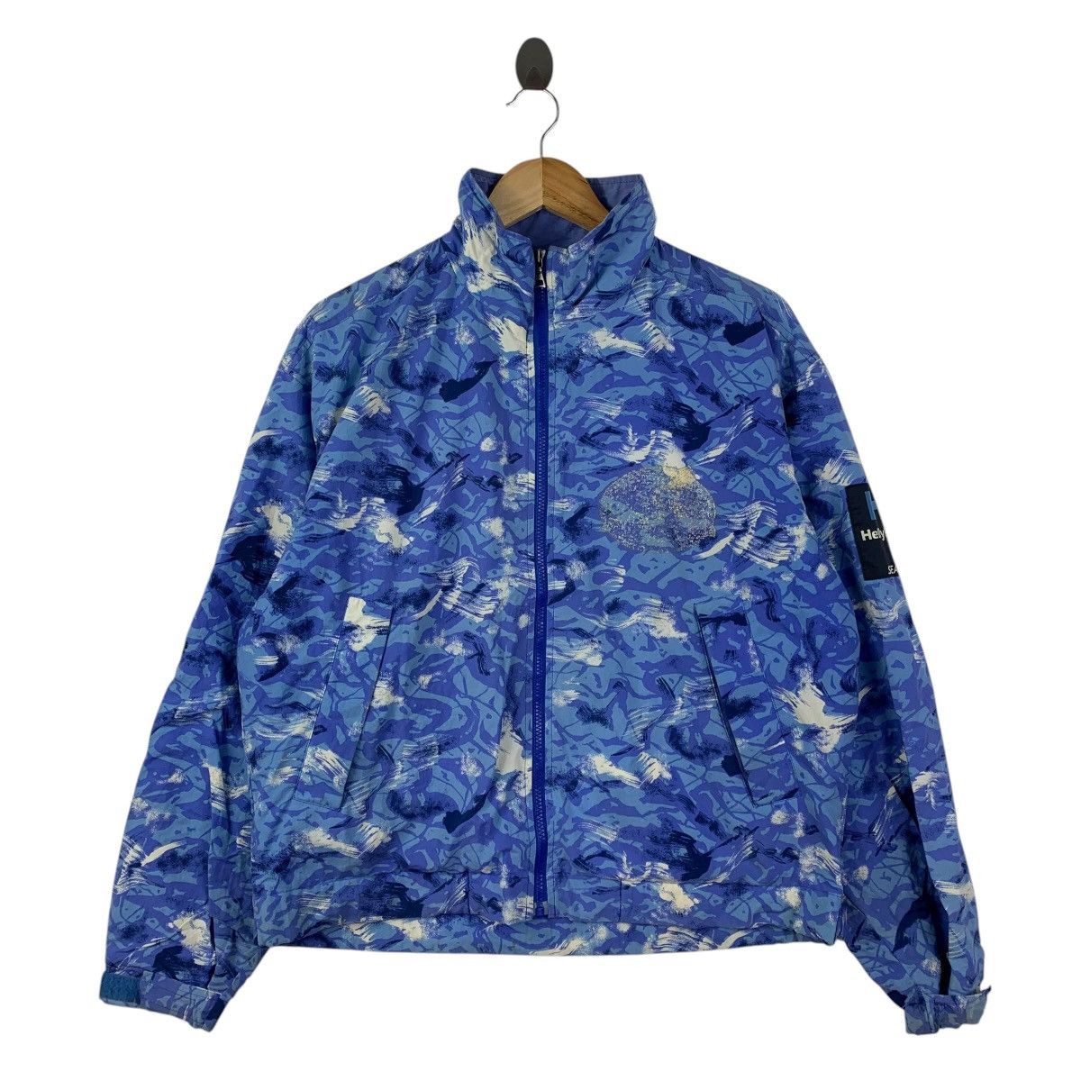 Helly Hansen Vintage HELLY HANSEN “Sea Life” Jacket – Blue Ocean Camo Size US XL / EU 56 / 4 - 1 Thumbnail