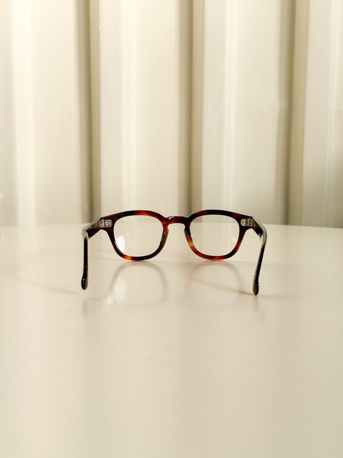 Vintage Vintage Amber Tortoise Eyeglasses Tart Arnel Style 44-22 5¾ Size 44 - 13 Thumbnail