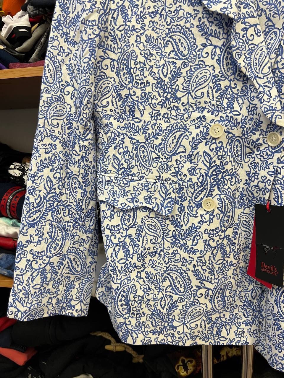 Japanese Brand Y2K Overprinted Coloured Devils Advocate Blazer Size 42R - 5 Thumbnail