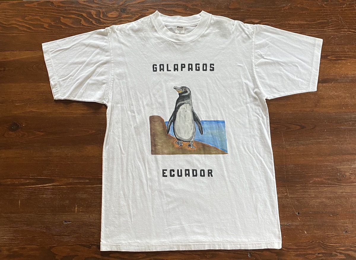 Vintage Vintage Penguin Galapagos Ecuador Single Stitch White Tee Size US XL / EU 56 / 4 - 1 Thumbnail