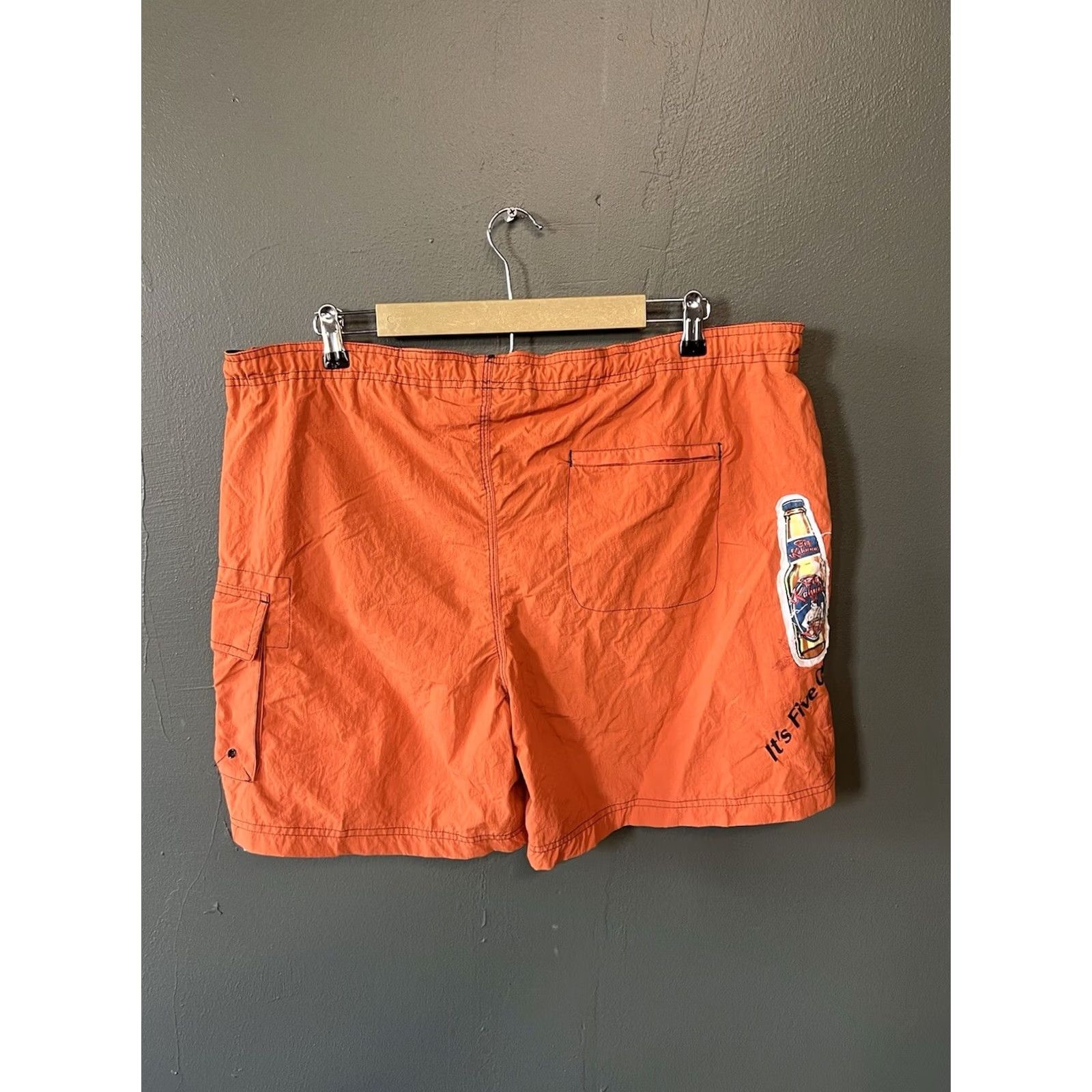 Big Dogs VINTAGE Big Dogs Trunks Orange 90s Beer 5 Oclock Somewhere sz XL Mens Size US 36 / EU 52 - 2 Thumbnail
