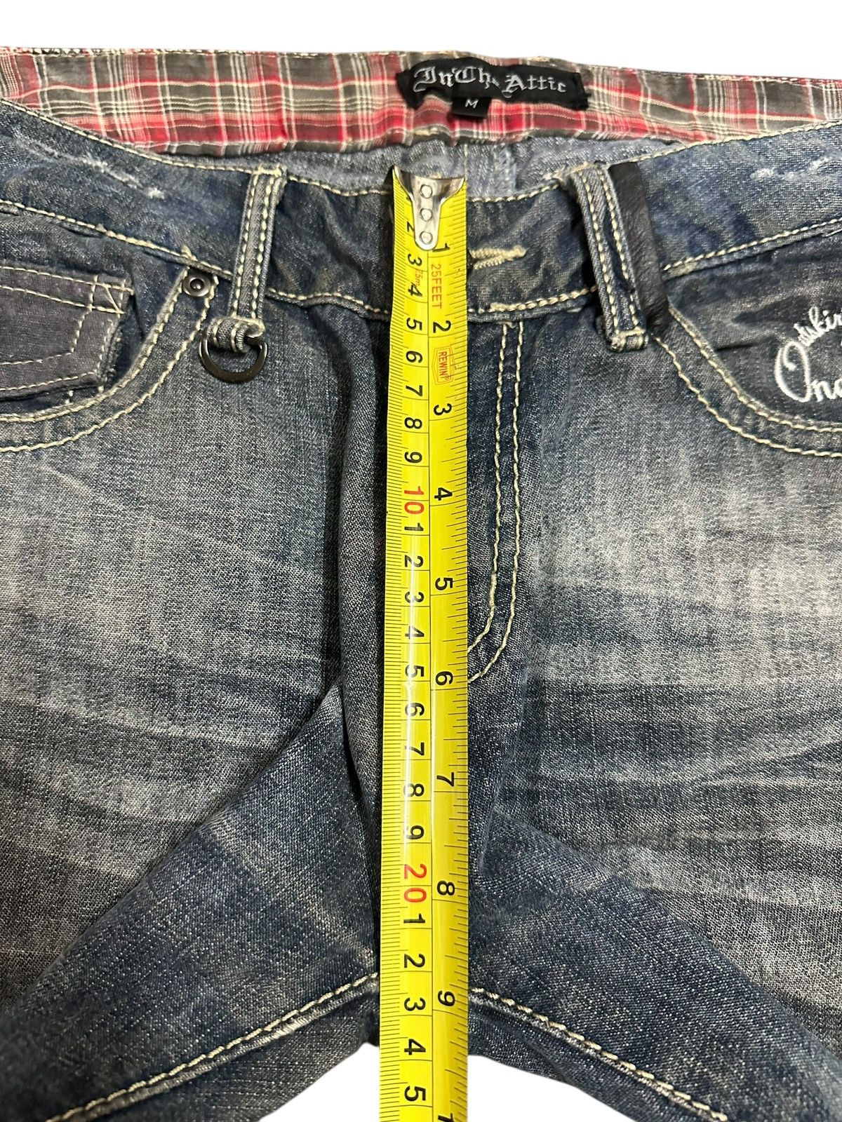 In The Attic Vintage Japan In The Attic Blue Wash Distressed Jeans Size US 32 / EU 48 - 16 Thumbnail