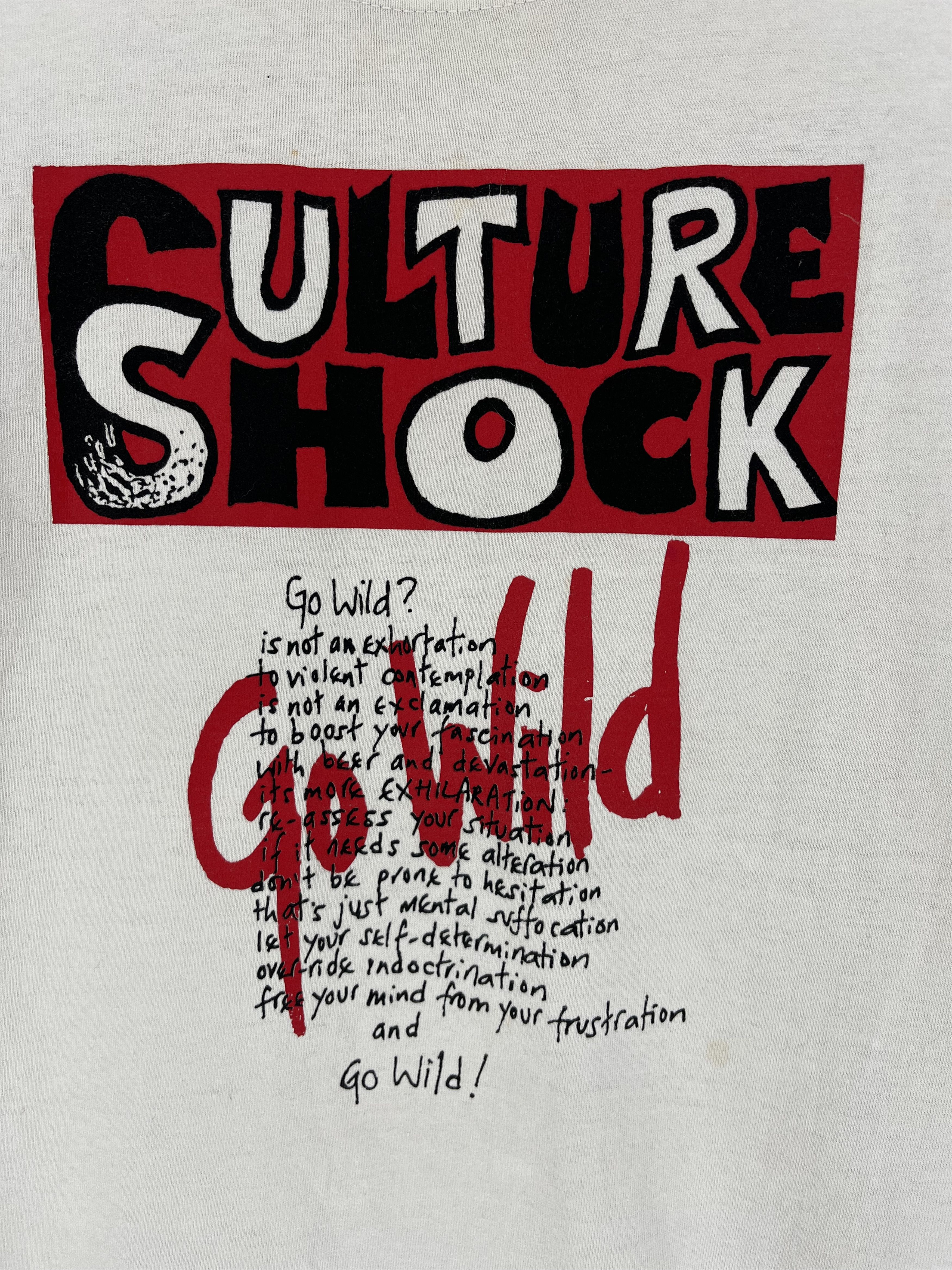 Vintage Culture Shock Go Wild Band T Shirt L White Punk Ska Size US L / EU 52-54 / 3 - 10 Thumbnail