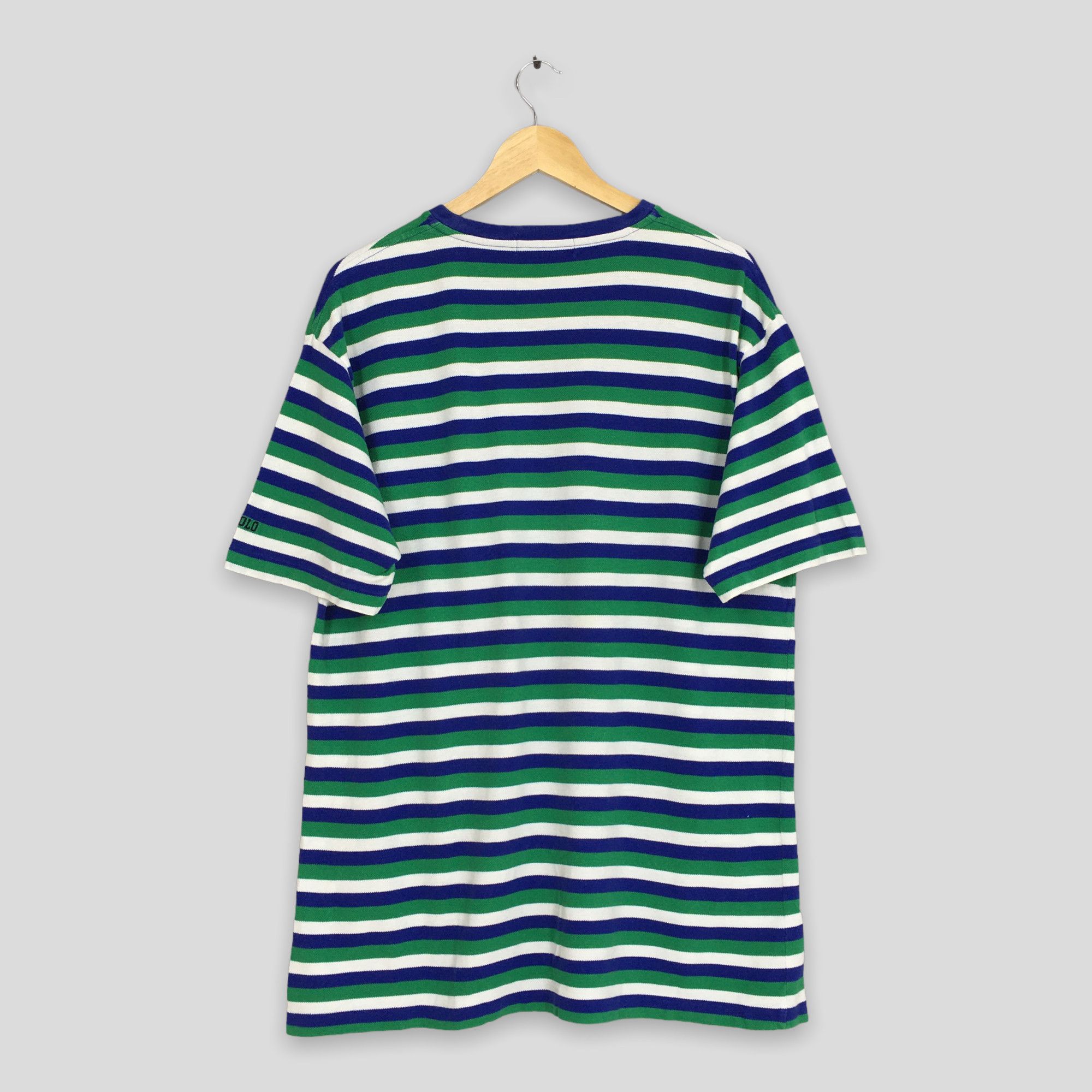 Polo Ralph Lauren Vintage 90s Polo Ralph Lauren Usa Polo Stripes T shirt Large Size US L / EU 52-54 / 3 - 7 Thumbnail