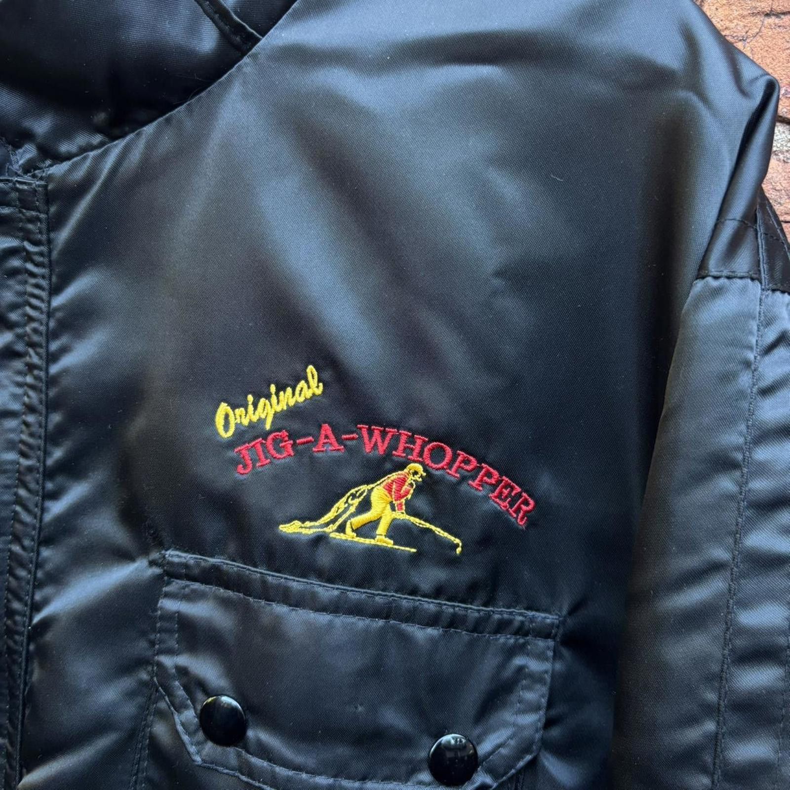 Other Vintage jig a whopper a deadly line up satin jacket 80s L Size US L / EU 52-54 / 3 - 3 Thumbnail