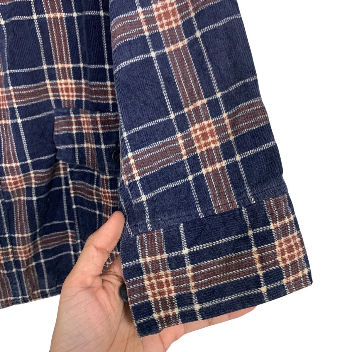 Japanese Brand VANBON & V-ROLA Checked Belted Flannel Shirt #2924-C132 Size US L / EU 52-54 / 3 - 13 Thumbnail