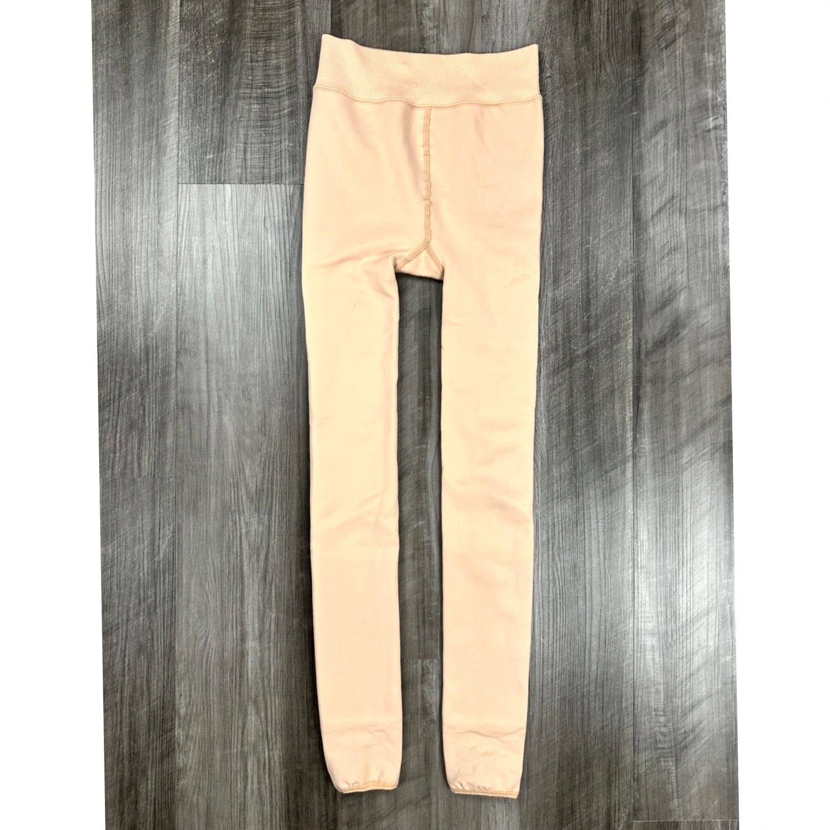 Vintage Women’s Fleece Lined Stirrup Leggings Cream Winter Thermal M Medium Leggings Womens Size 32" / US 10 / IT 46 - 3 Thumbnail