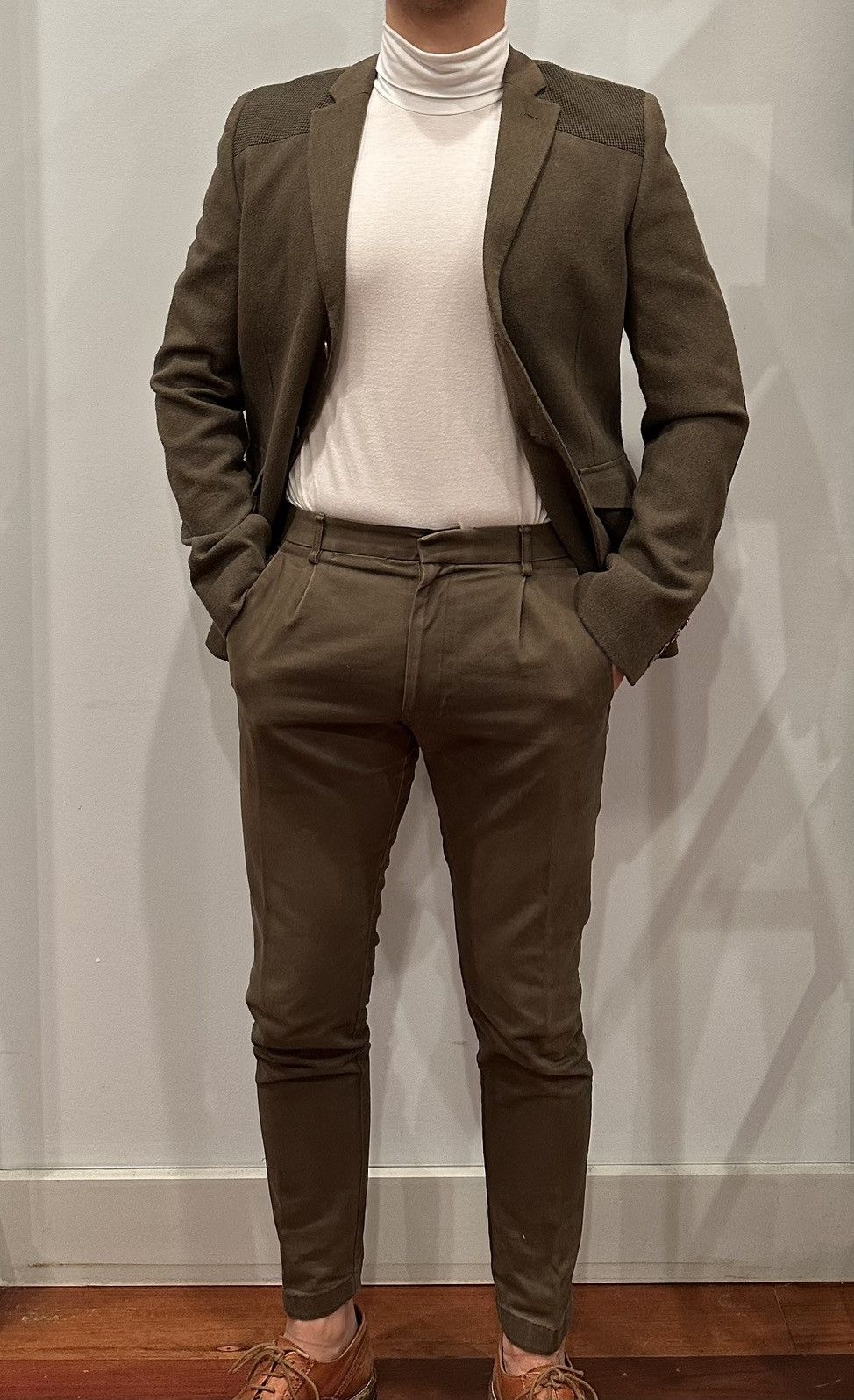 Topman 3 Button Wool & Cotton Suit Size 38R - 8 Thumbnail