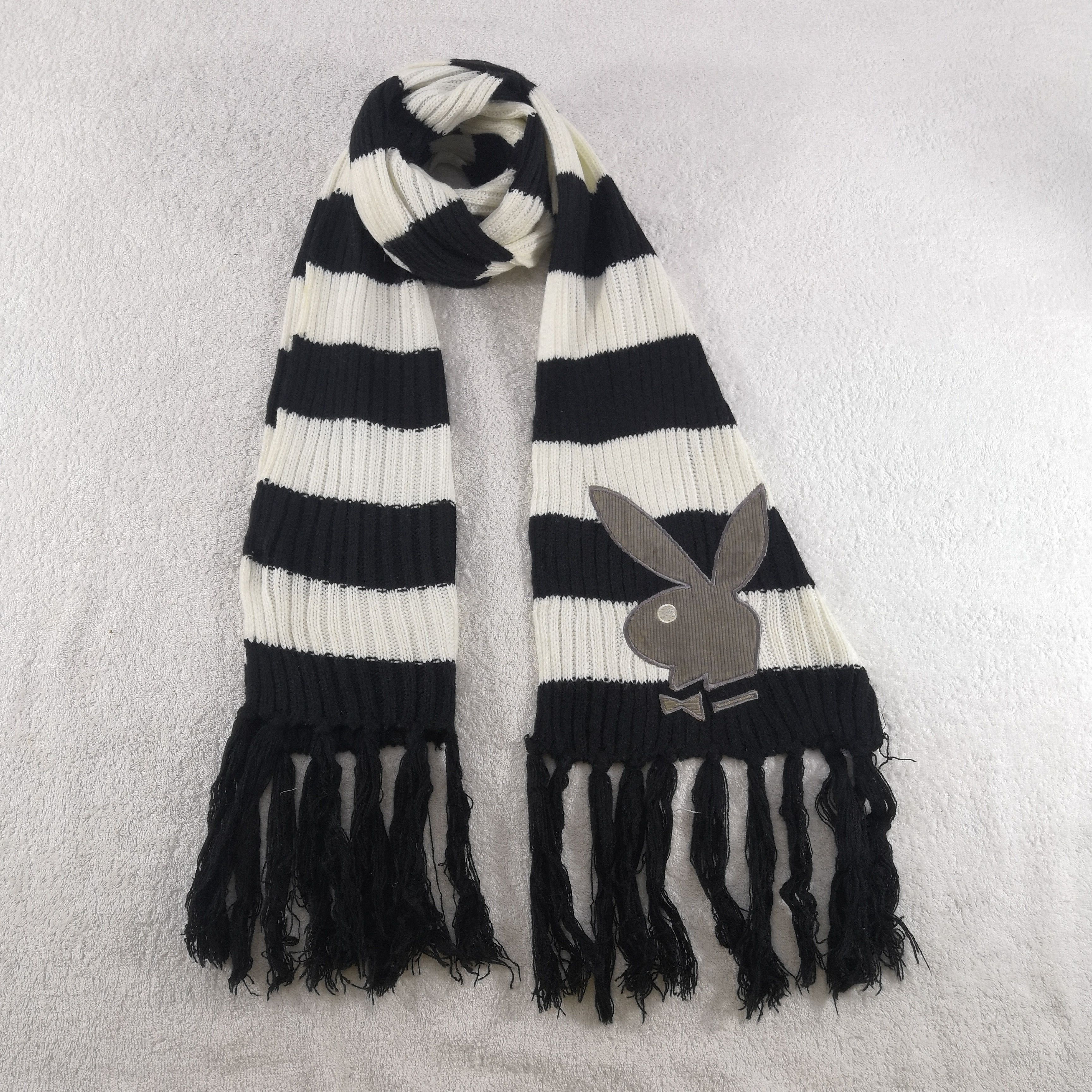 Other × Playboy × Vintage Vintage Playboy Scarf Wool Knit Fringe Winter Scarves. Size ONE SIZE - 1 Thumbnail