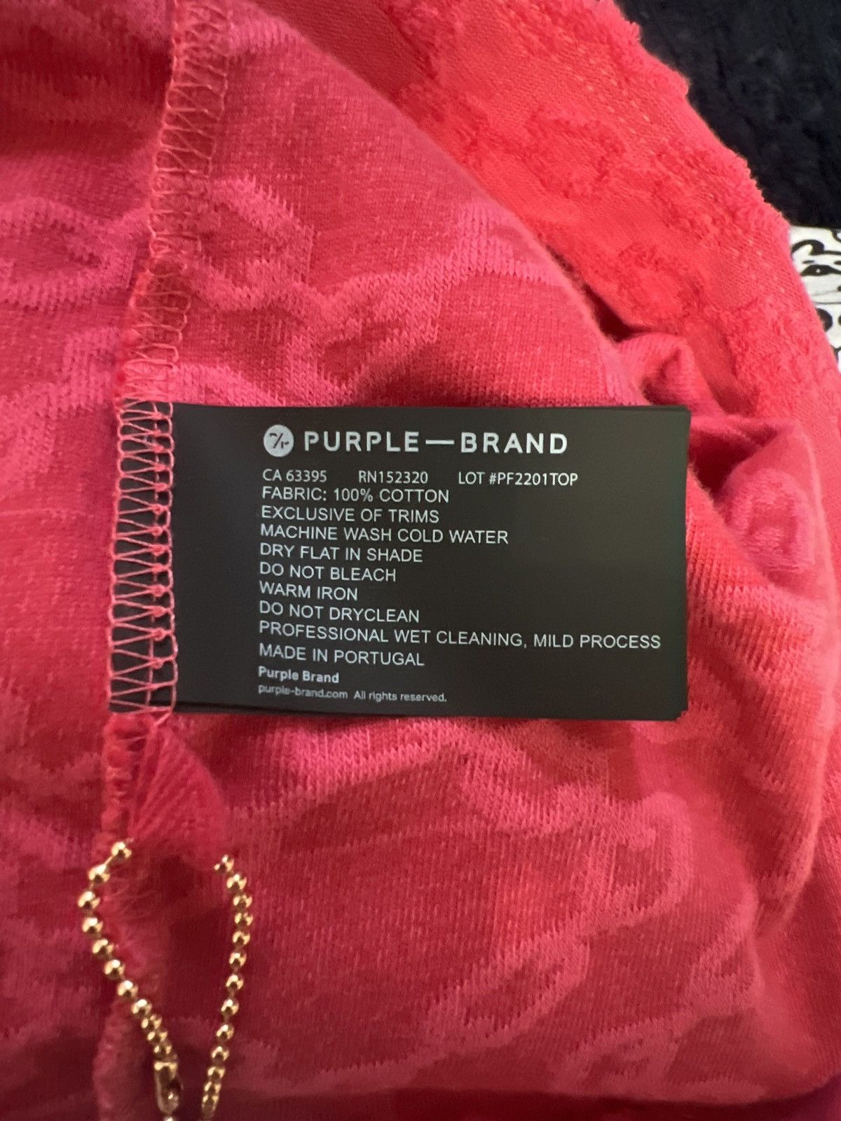 Purple Terry Jacquard Short Sleeve Crewneck Size US S / EU 44-46 / 1 - 5 Thumbnail
