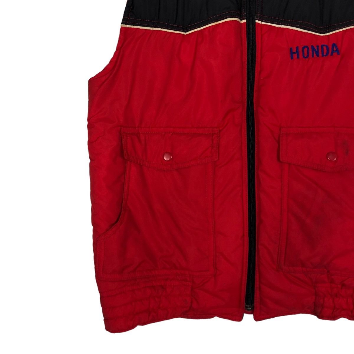 Honda 🔥Vintage Puffer Vest Racing Jacket Tank Top Honda Big Logo Size US L / EU 52-54 / 3 - 4 Thumbnail