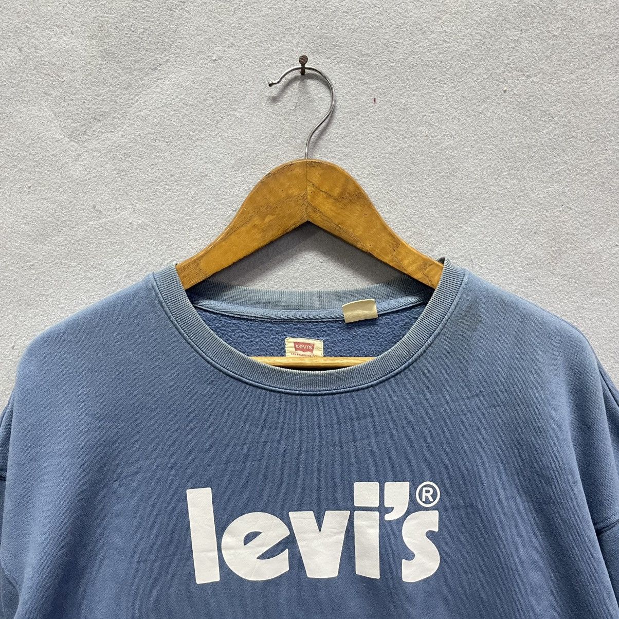 Levi's Levi’s Logo Sweatshirt – 2000s Era Blue Relaxed Fit Pullover Size US L / EU 52-54 / 3 - 2 Thumbnail