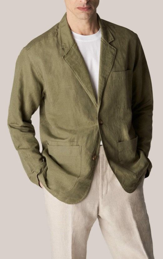 Designer × Eton Eton Silk/Linen/Cotton Blazer L Size Size 40L - 3 Thumbnail