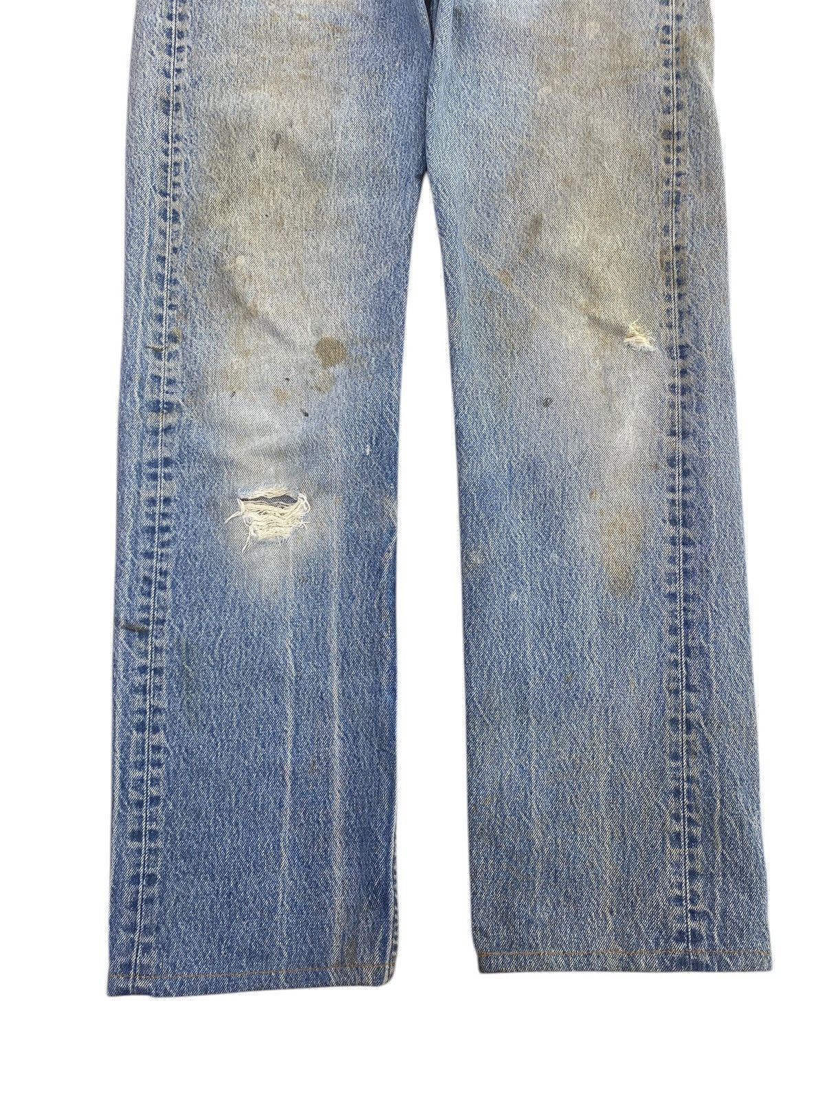 Levi's Vintage Levi’s Acid Blue Wash Style Ripped Jeans Size US 30 / EU 46 - 9 Thumbnail