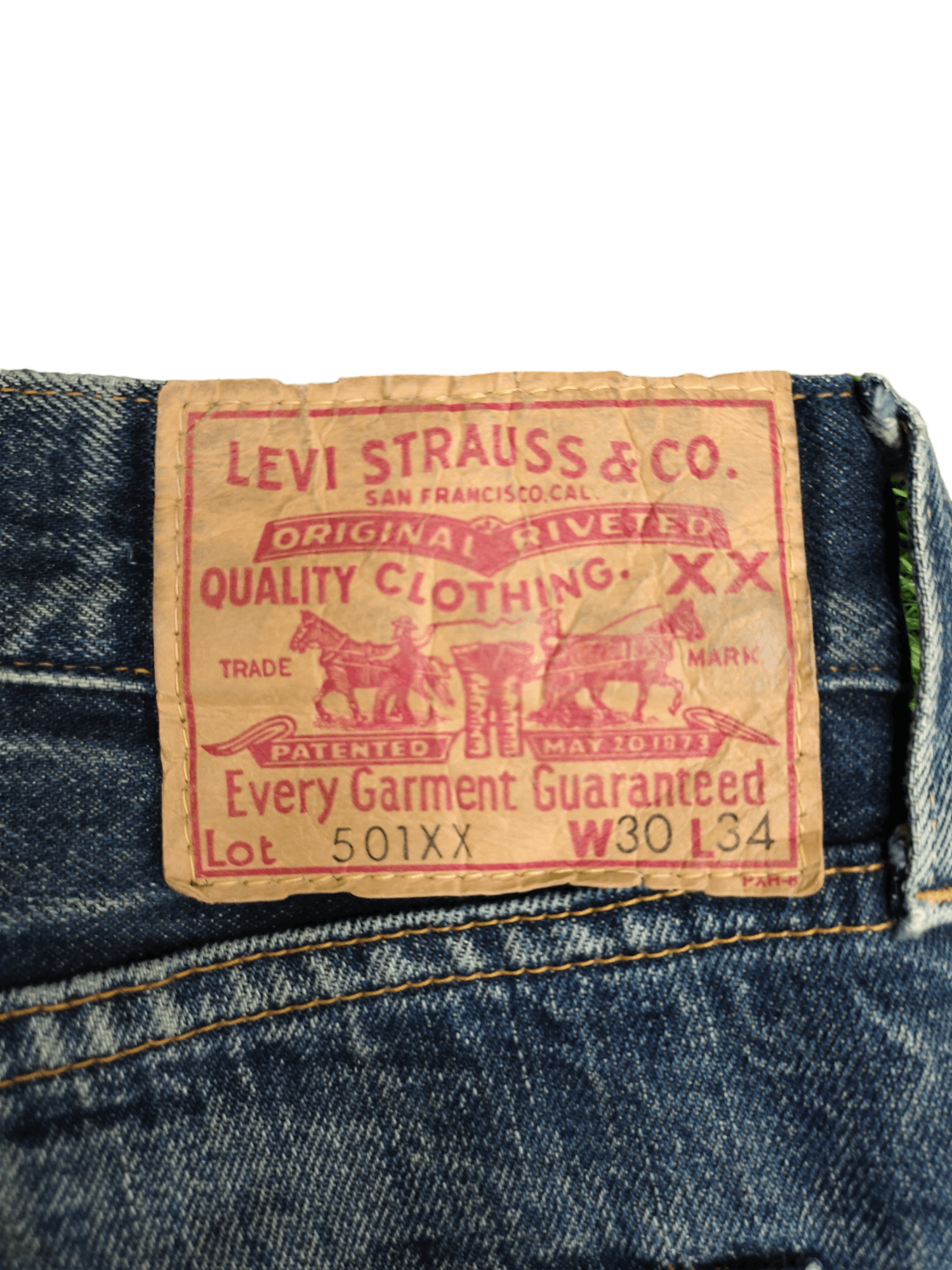 Levi's Vintage Clothing Vintage Levis 501xx Lvc Clawmarks Selvedge Jeans Big E Size US 30 / EU 46 - 14 Thumbnail