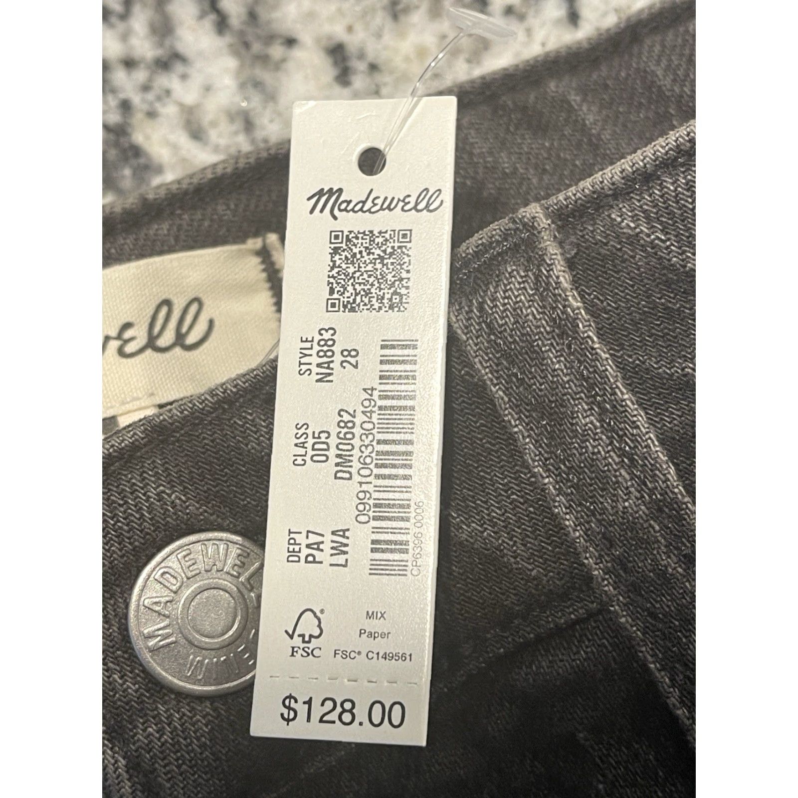 Madewell VINTAGE Madewell Jeans Women Sz 28 Black High Rise Straight Fit 5-Pocket Denim NWT Size 28" / US 6 / IT 42 - 3 Thumbnail
