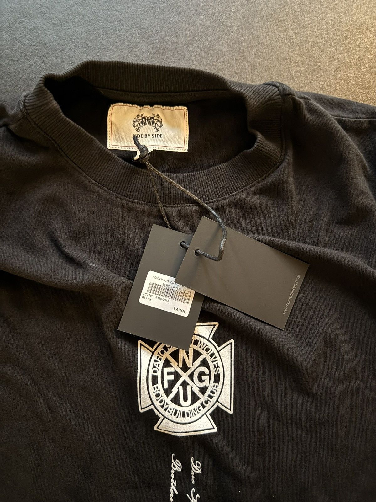 Darc Sport Born Warrior "Side By Side" Series Premium Tee in Black - L Size US L / EU 52-54 / 3 - 3 Thumbnail