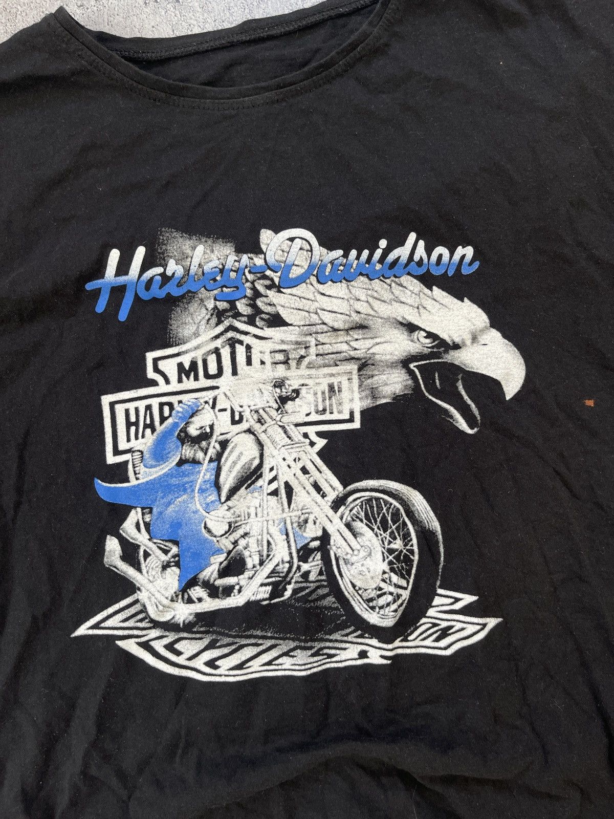 4GSELLER × Harley Davidson × Vintage THRASHED FADED DISTRESSED HARLEY DAVIDSON TEE Size US L / EU 52-54 / 3 - 2 Thumbnail