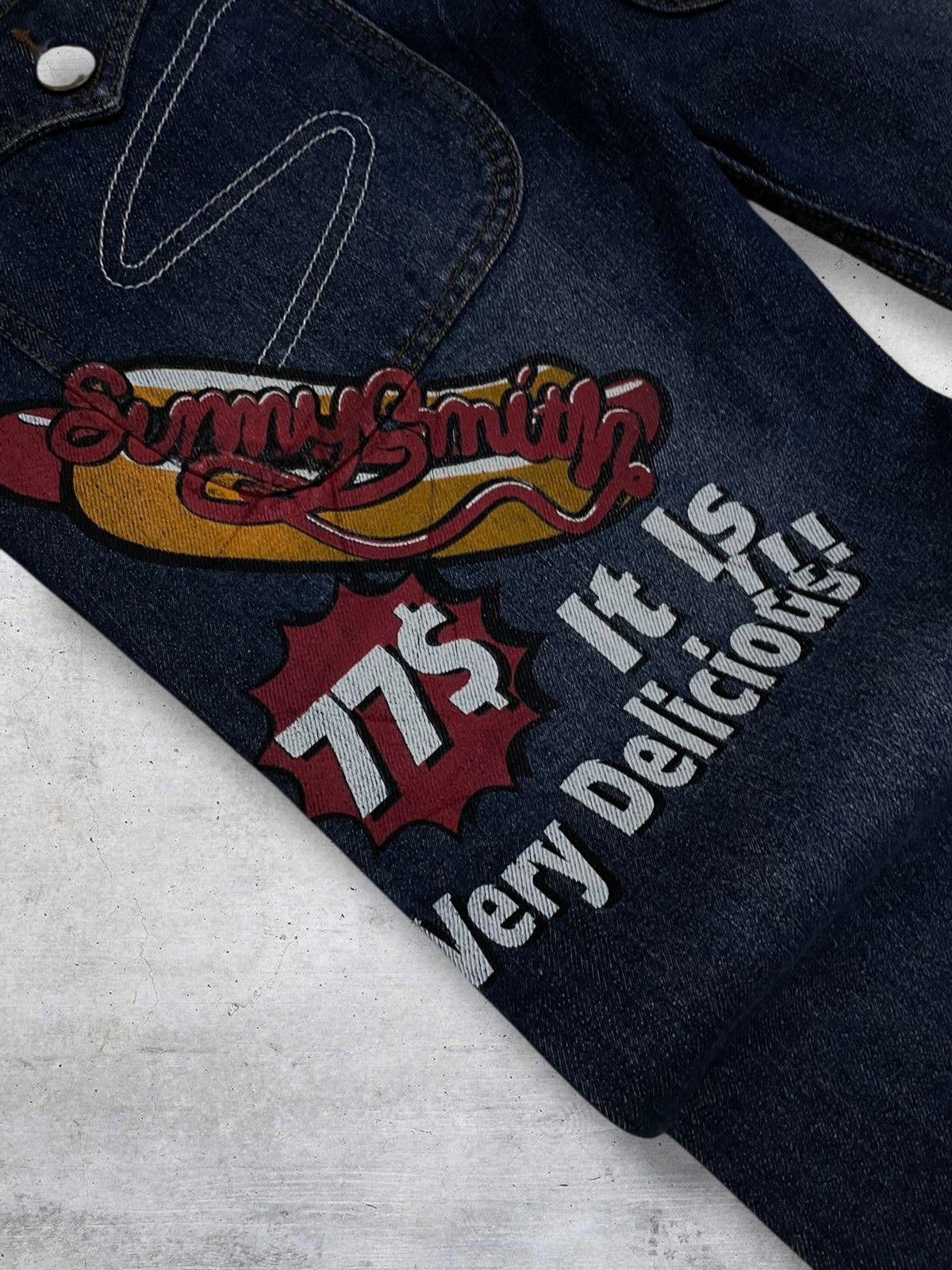 Hysteric Glamour VINTAGE SUNNY SMITH CRAFTED 90S JAPAN DESIGNER ARCHIVE DENIM Size US 32 / EU 48 - 17 Thumbnail