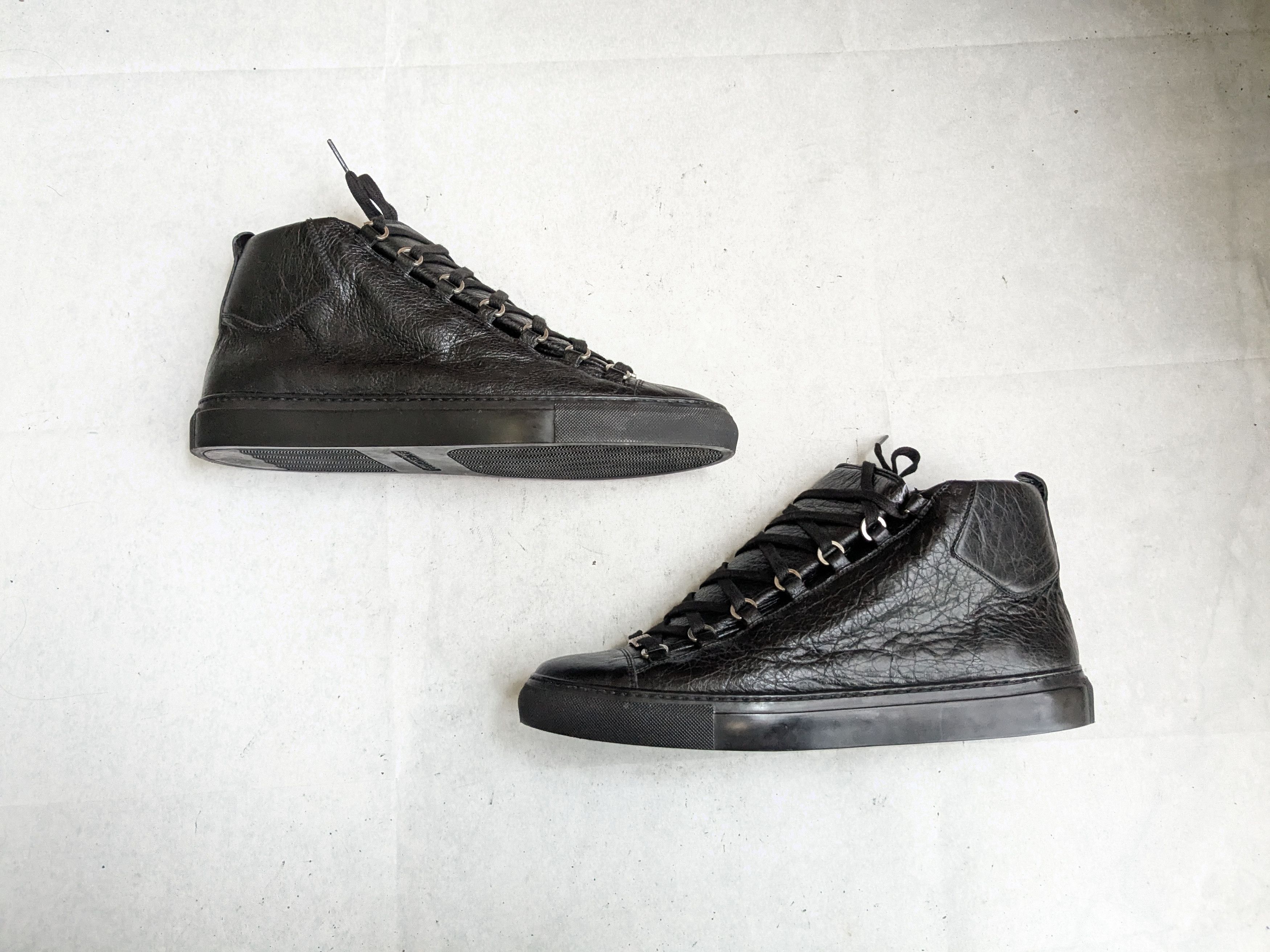 Balenciaga Balenciaga Arena Sneakers Black 13 High Tops Leather Size US 13 / EU 46 - 1 Thumbnail