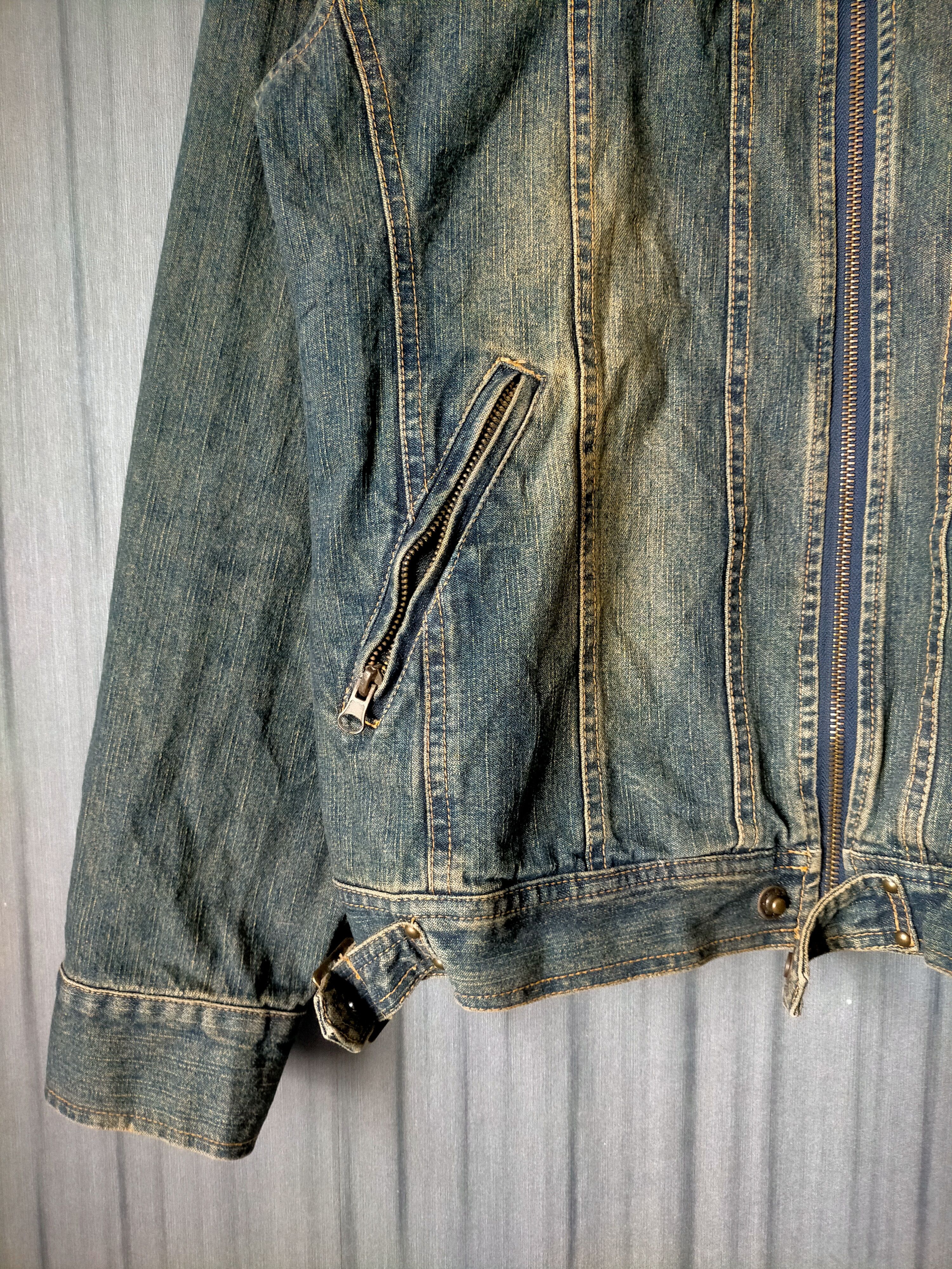 In The Attic In the Attic Denim Jacket Zipped Punk Style Size US L / EU 52-54 / 3 - 8 Thumbnail