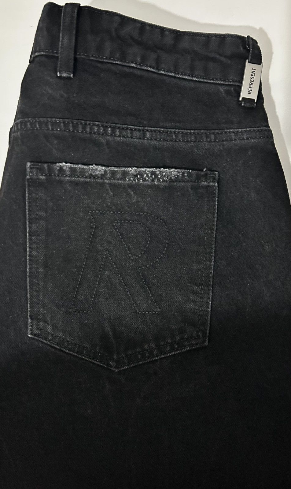 Represent Clo. REPRESENT R2 Stepped Hem Off Black Denim Jeans W34 Size US 34 / EU 50 - 17 Thumbnail