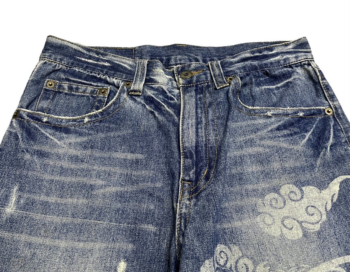 If Six Was Nine × Japanese Brand × Le Grande Bleu (L.G.B.) Very Rare Vintage Japanese Brand Sukajan Flared Jeans 1999s Size US 30 / EU 46 - 3 Thumbnail