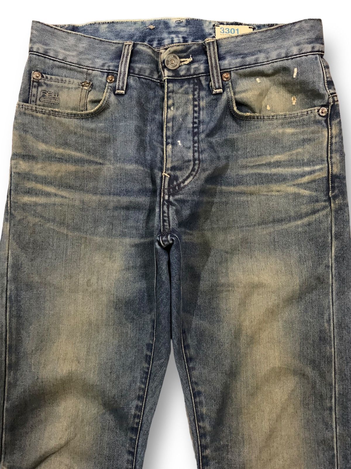 G-Star Vintage G Star Raw Mud Washed Slim Fit Jeans Made in Italy Size US 29 - 3 Thumbnail