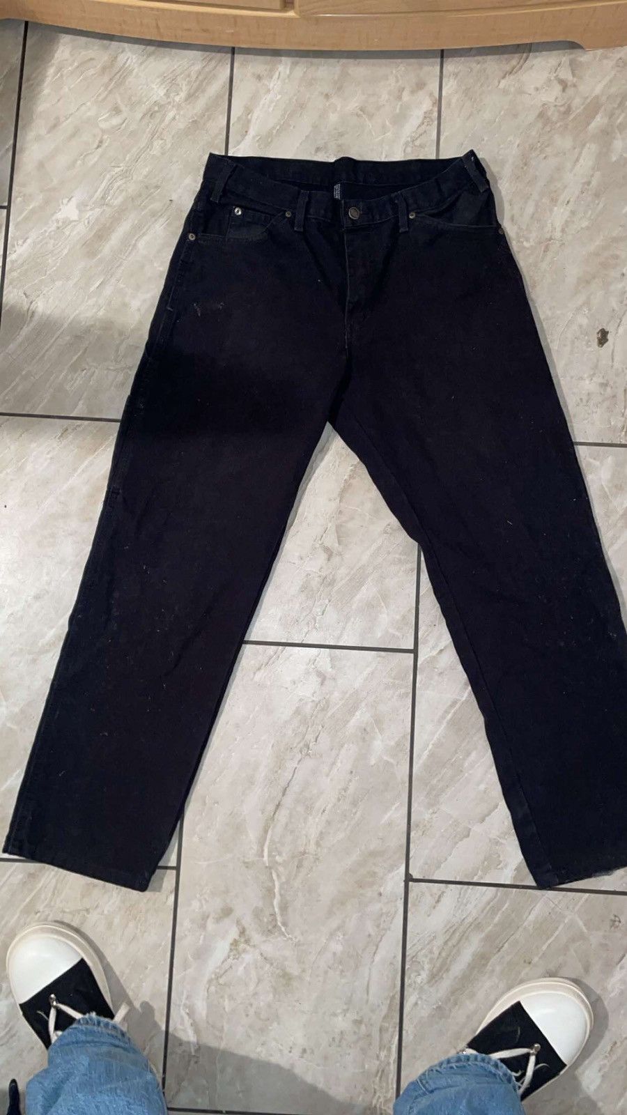 Dickies × Vintage Vintage Dickies USA Hype Black Y2K Baggy Cargo Pants Size US 32 / EU 48 - 1 Thumbnail