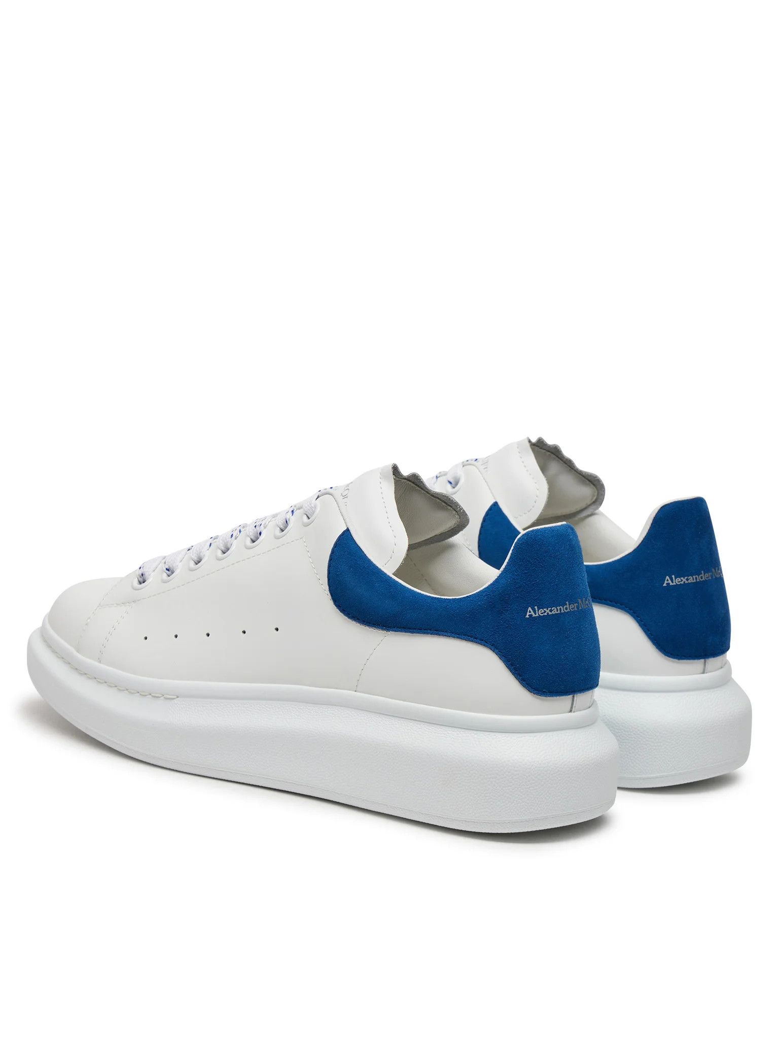Alexander McQueen o1s22i1n0925 Oversized Sneakers in White/Blue Size US 7 / EU 40 - 3 Thumbnail