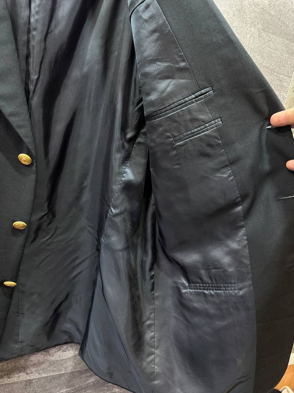Corneliani Corneliani Navy Blazer Gold Buttons Virgin Wool Mens Size XL Size 46R - 17 Thumbnail