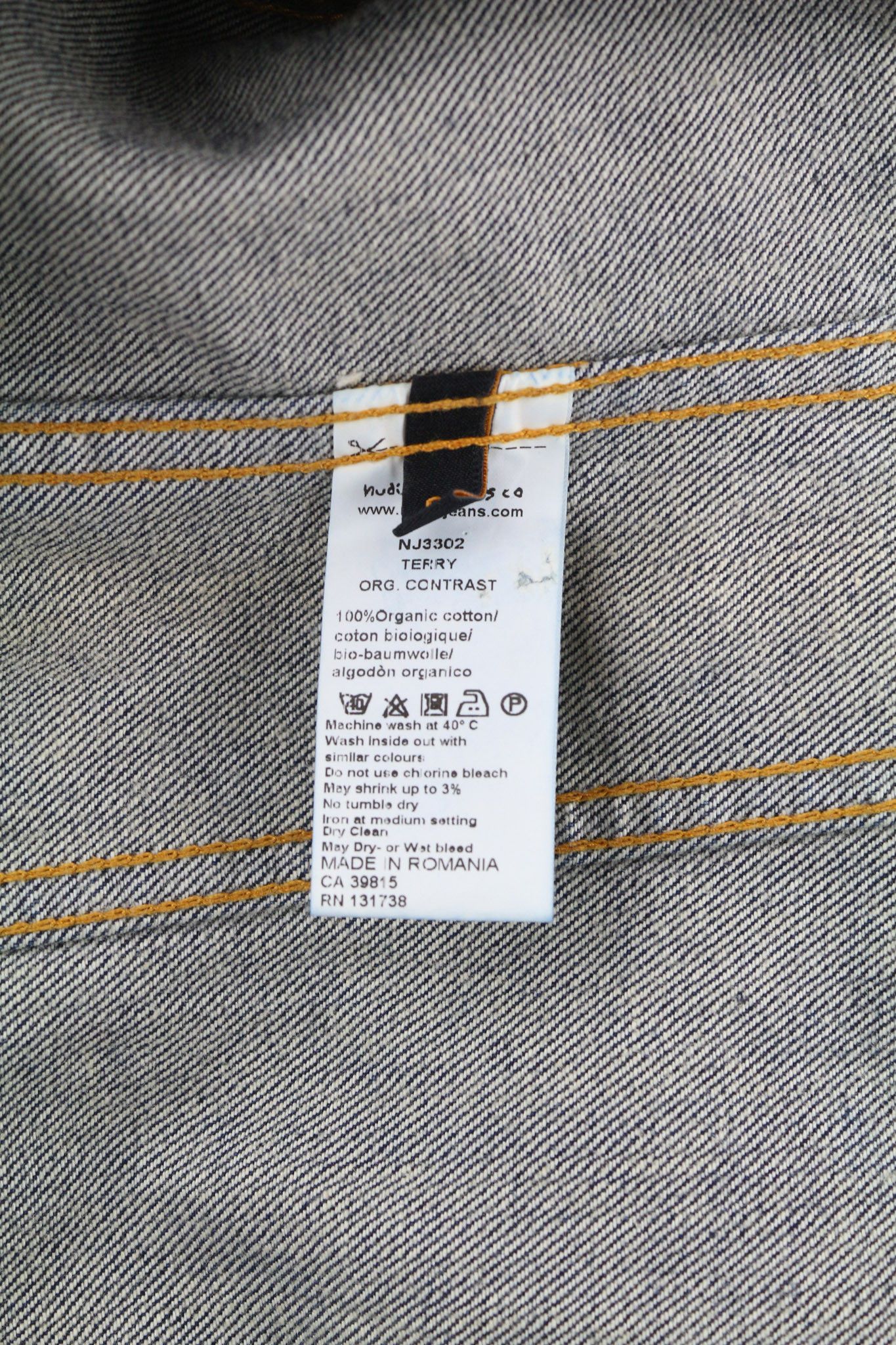 Nudie Jeans TERRY ORG. CONTRAST S Organic Cotton Denim Jacket 80382 Size US S / EU 44-46 / 1 - 7 Thumbnail
