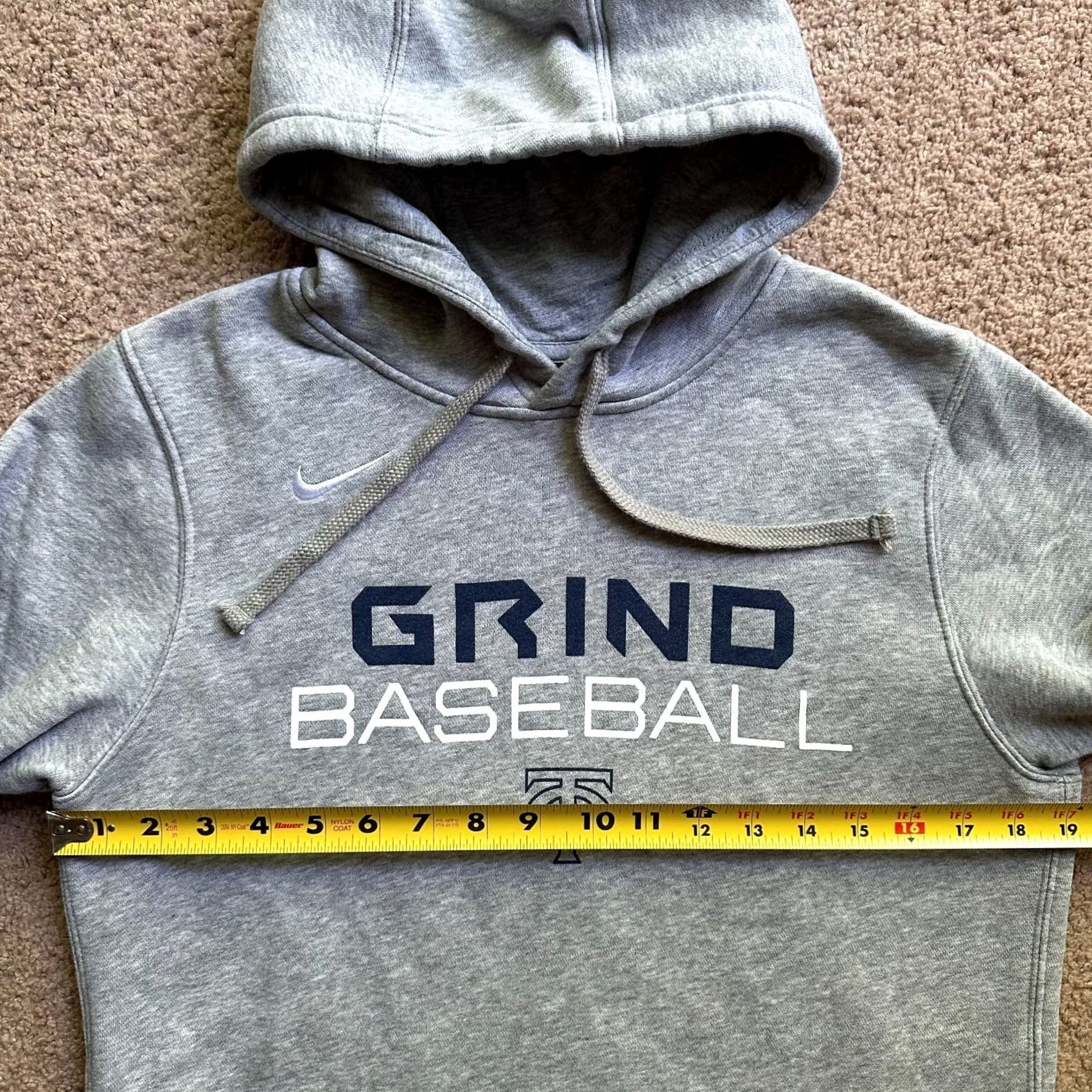 Nike Nike Hoodie Sweatshirt Pullover Grind Baseball Grey Mens Small Size US S / EU 44-46 / 1 - 6 Thumbnail