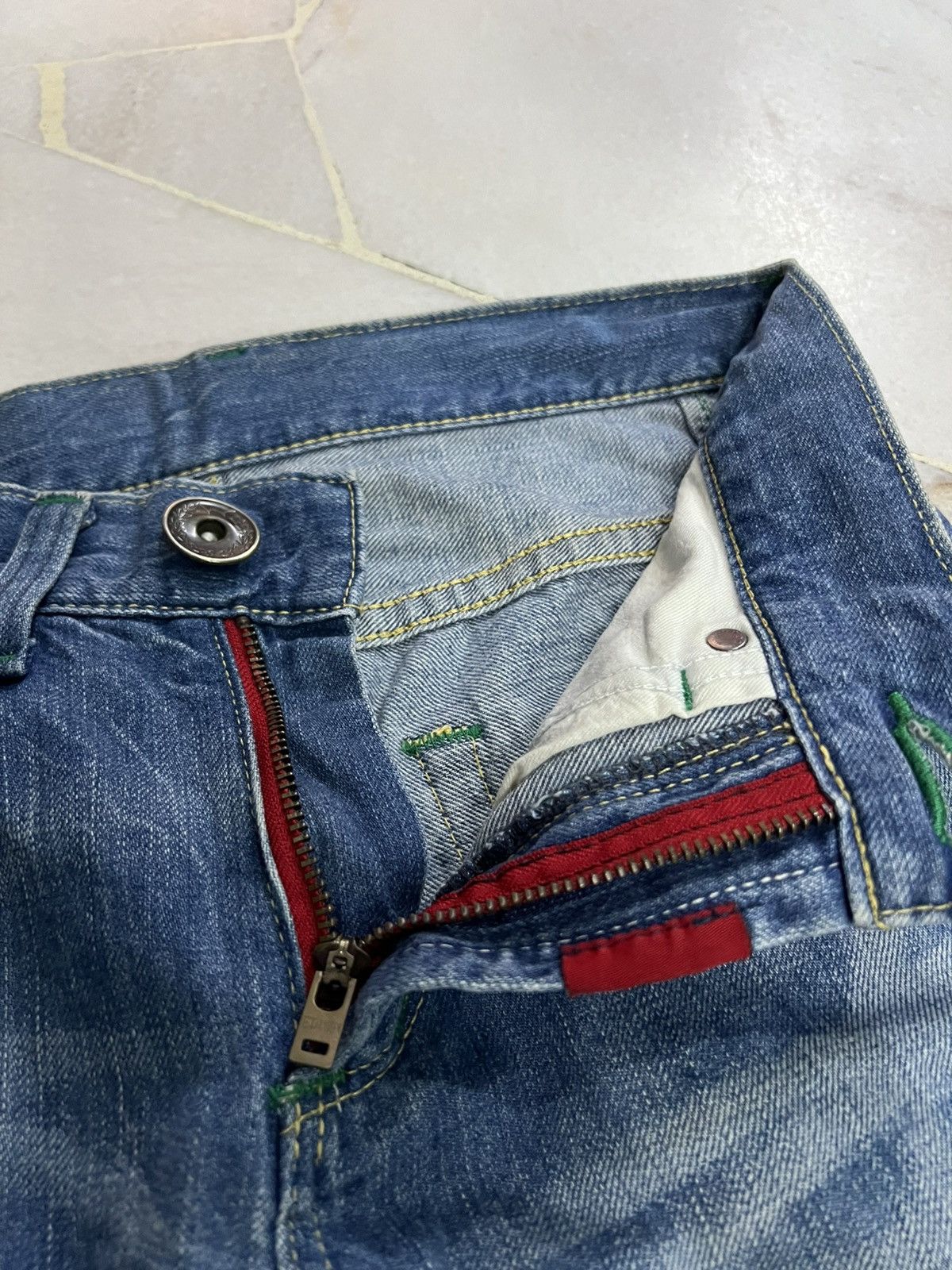 Edwin × If Six Was Nine 🌈Edwin Blue Trip Distressed Jean Japan Size US 30 / EU 46 - 17 Thumbnail