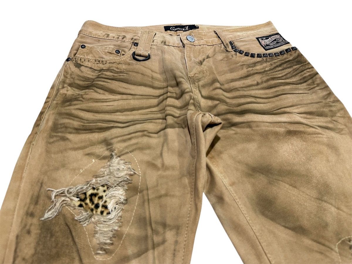 If Six Was Nine 🔥Y2K Archived Cavaria Leopard Patchwork Flared Pants LGB Size US 30 / EU 46 - 4 Thumbnail