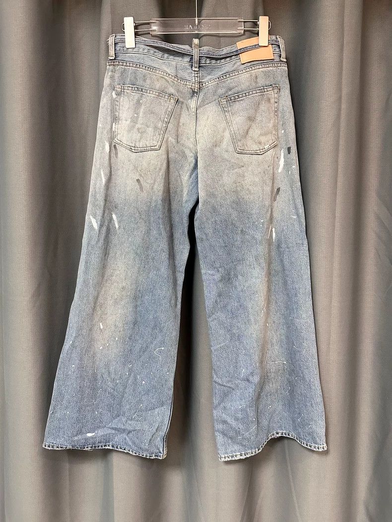 Acne Studios Acne Studios size:34 Splashed ink stained blue wide-leg wo Size 33" - 5 Thumbnail