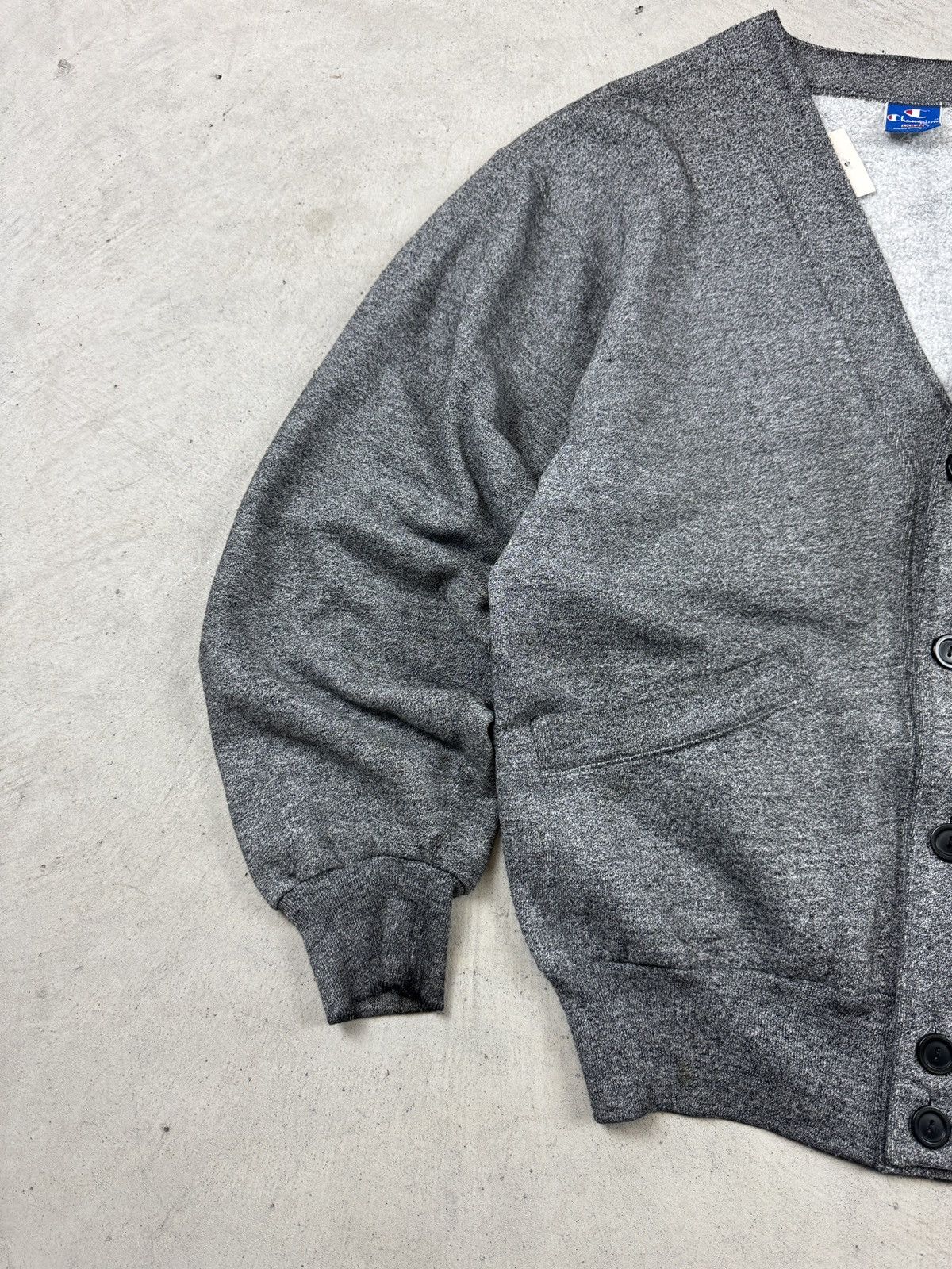 Champion × Vintage 1990’s Champion Grey Cardigan Size US L / EU 52-54 / 3 - 3 Thumbnail