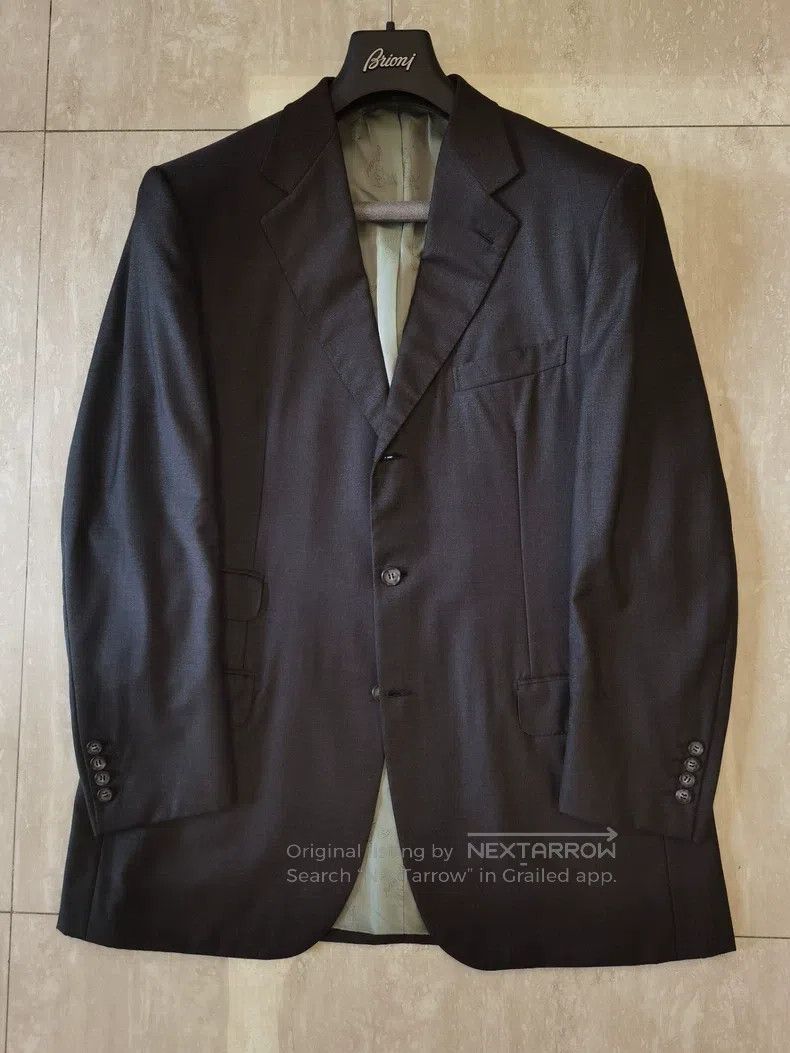 Brioni Brioni Semi-custom carbon black wool single suit Size US L / EU 52-54 / 3 - 1 Thumbnail