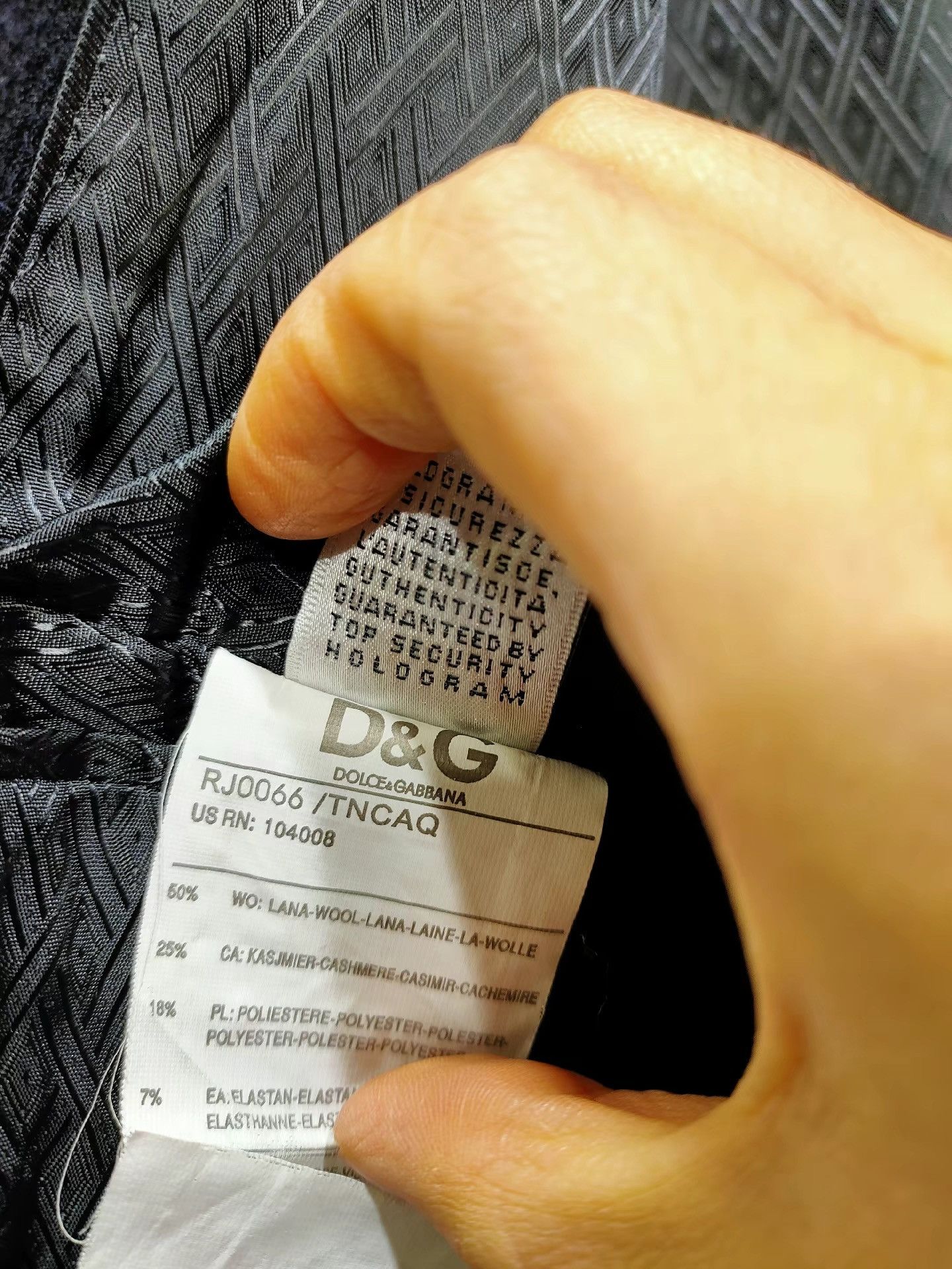 Dolce & Gabbana Dolce&Gabbana Men's Black Wool Coat K29 Size US L / EU 52-54 / 3 - 8 Thumbnail
